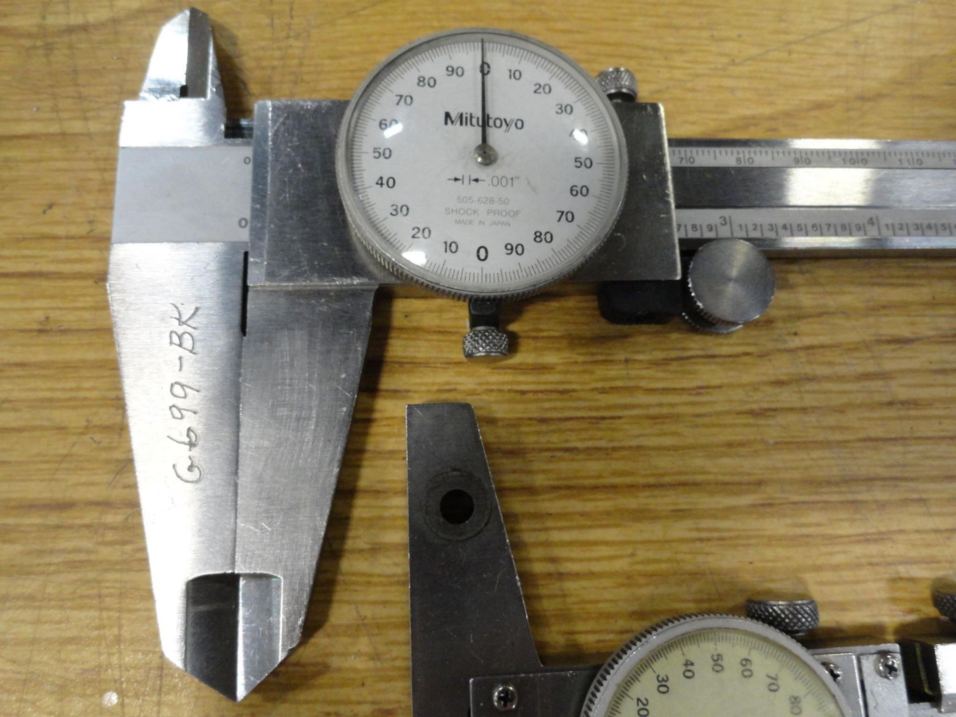 (3) Mitutoyo dial calipers, 8 and 12 inch, .001 inch increments - Image 2 of 5