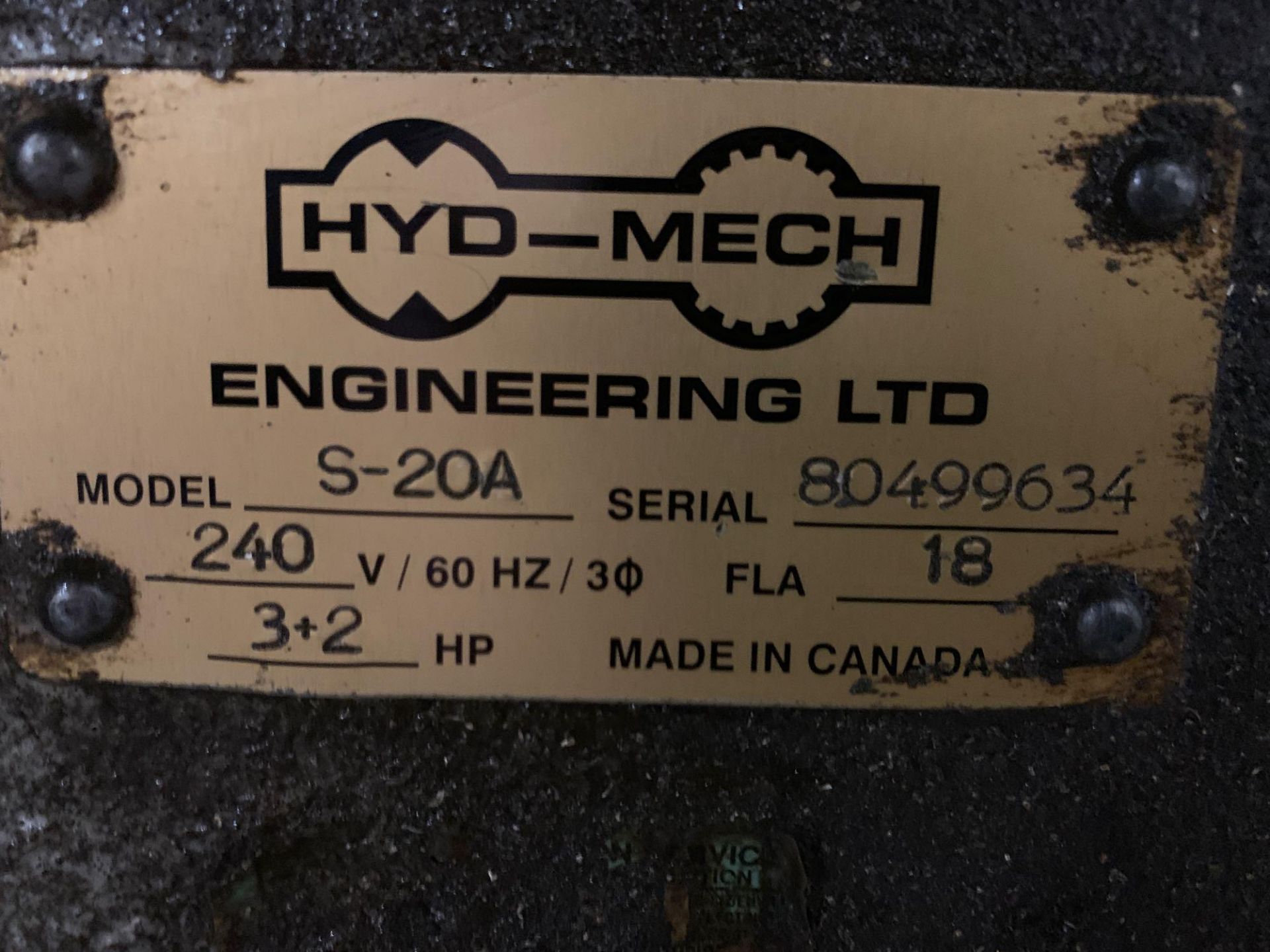 1999 Hydmech S-20A Series II Automatic Horizontal Band Saw Serial Number 80499634 - Image 23 of 25