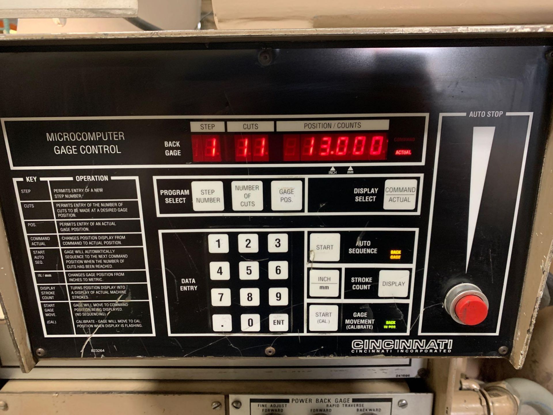 1990 Cincinnati Model 2CC10 Mechanical Power Squaring Shear Serial Number: 46003 - Image 12 of 28