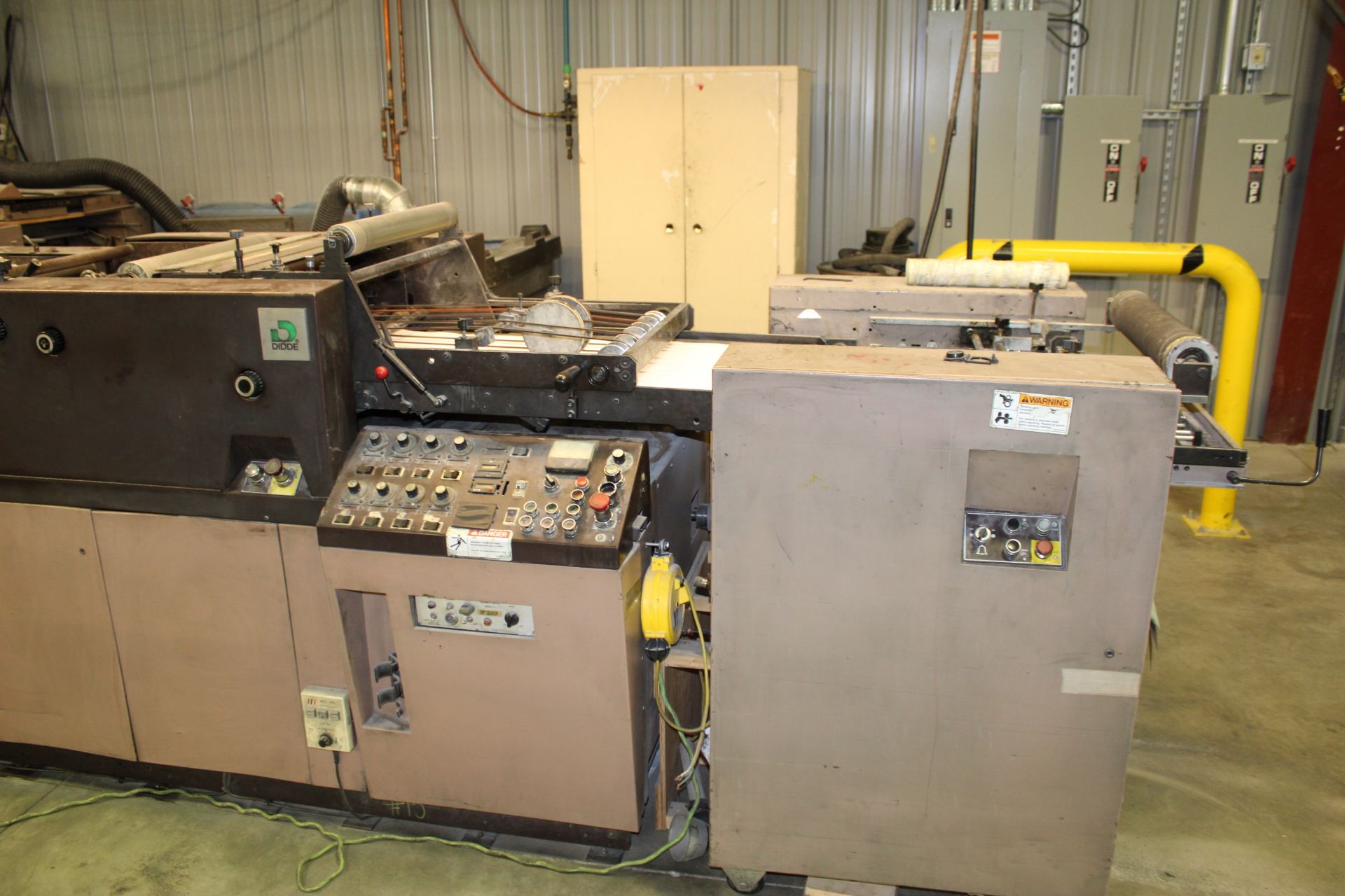 1981 Didde 22" x 22.5" Wide 8 Color UV Web Press, KTI Splicer Model CFR224JK s/n 410-0031 - Image 6 of 7