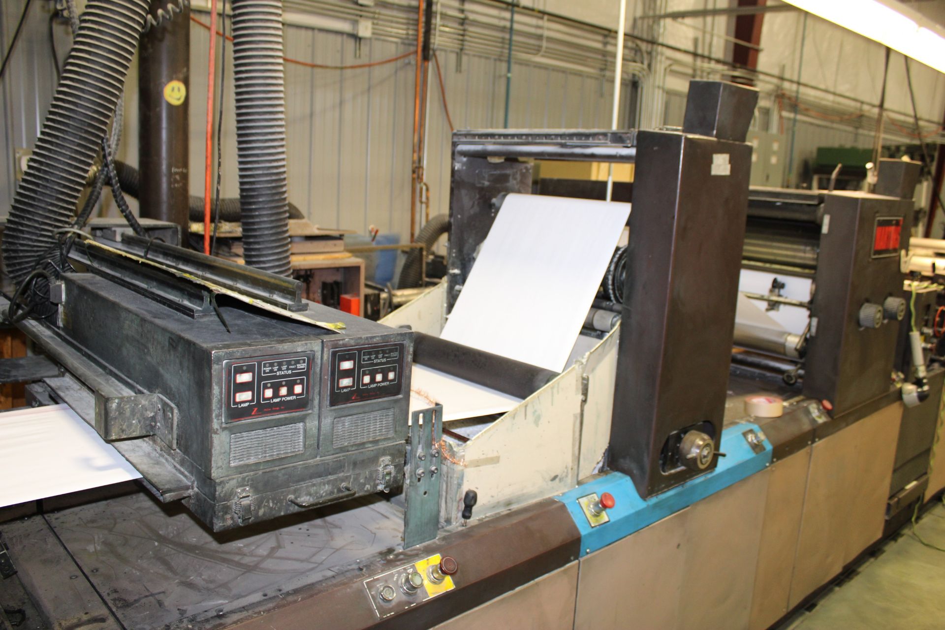 1981 Didde 22" x 22.5" Wide 8 Color UV Web Press, KTI Splicer Model CFR224JK s/n 410-0031 - Image 5 of 7