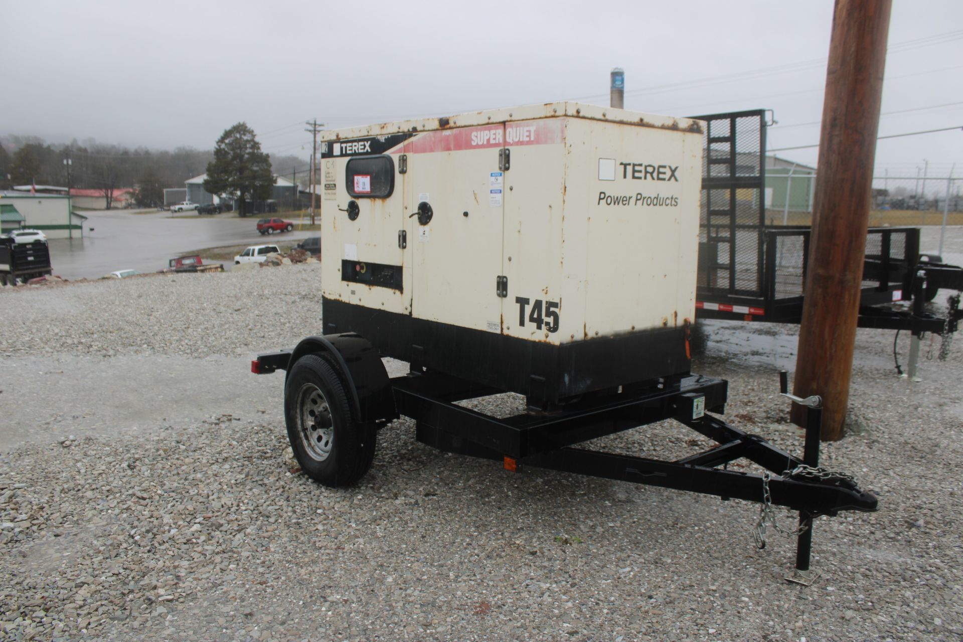 Terex T45 Generator, 80 Gallon Diesel Tank, 3 & 1 Phase 6,000 Hrs., 36kw, 45kva, on 2019 BMT MFG