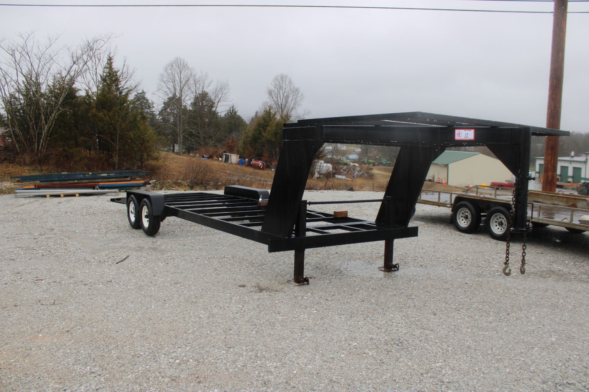 2008 Leonard 7' x 24' Gooseneck Trailer, No Floor, 10,000lb Capacity Frame VIN 5BFCC26298J033705 -