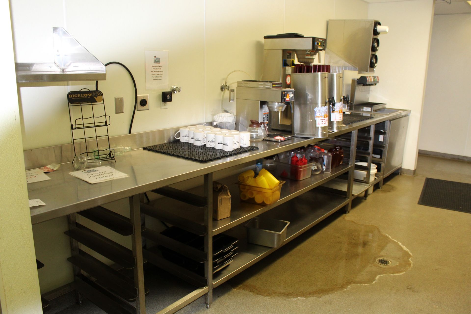 Stainless Steel Prep Station & Drink Station 219" x 30"