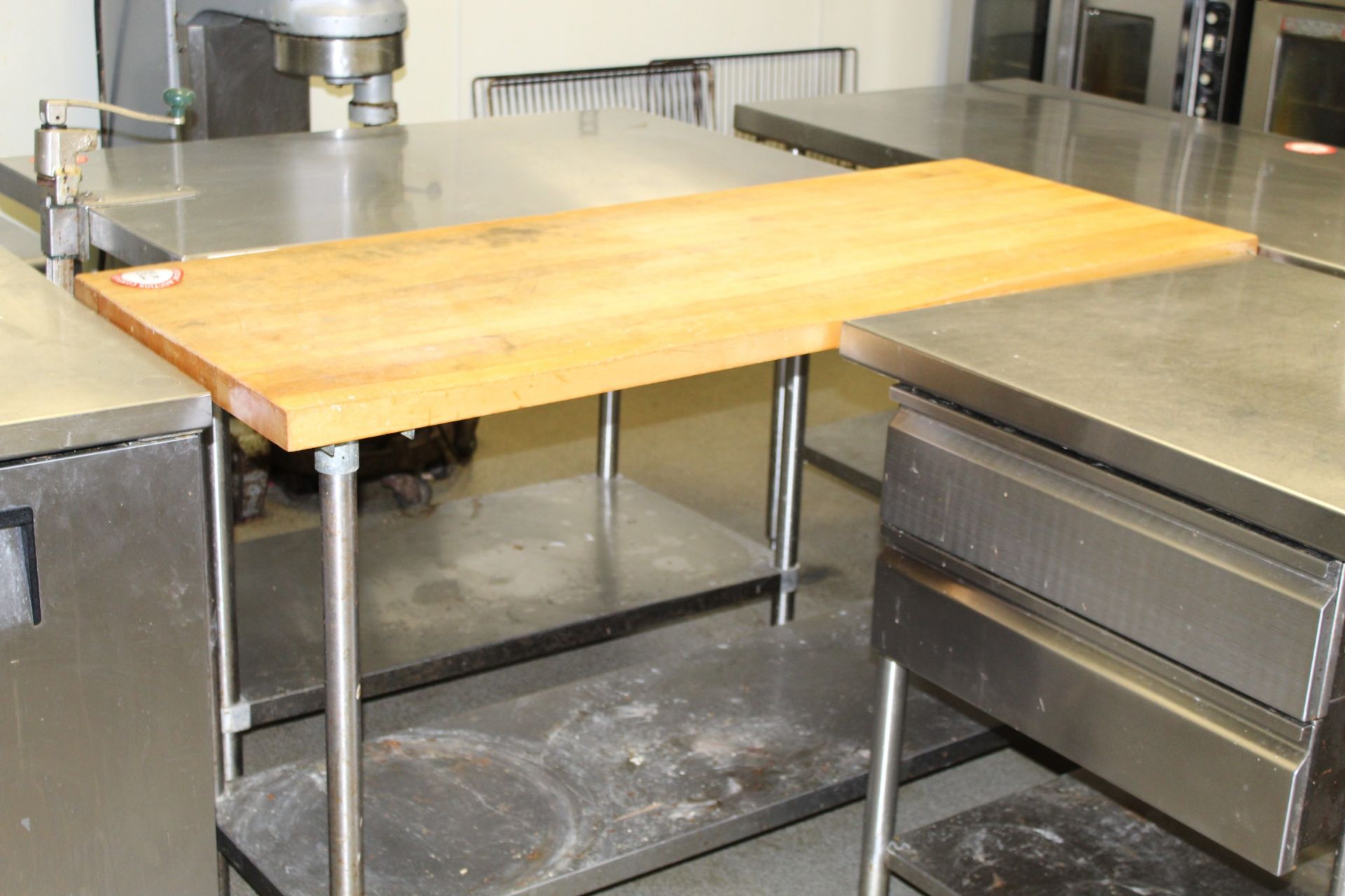 Butcher Block Cutting Table