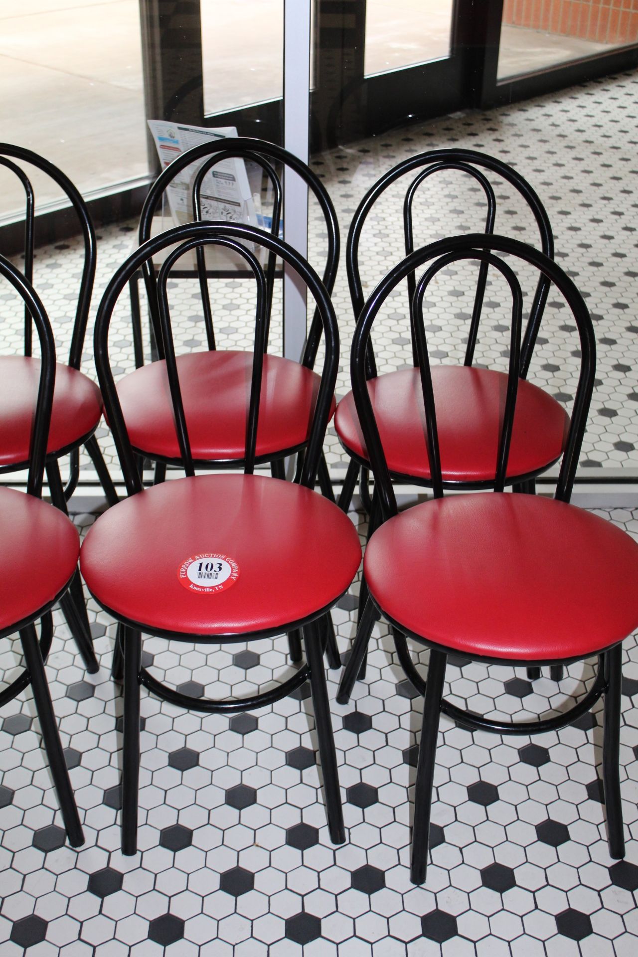 (5) Metal Framed Cushion Bottom Side Chairs