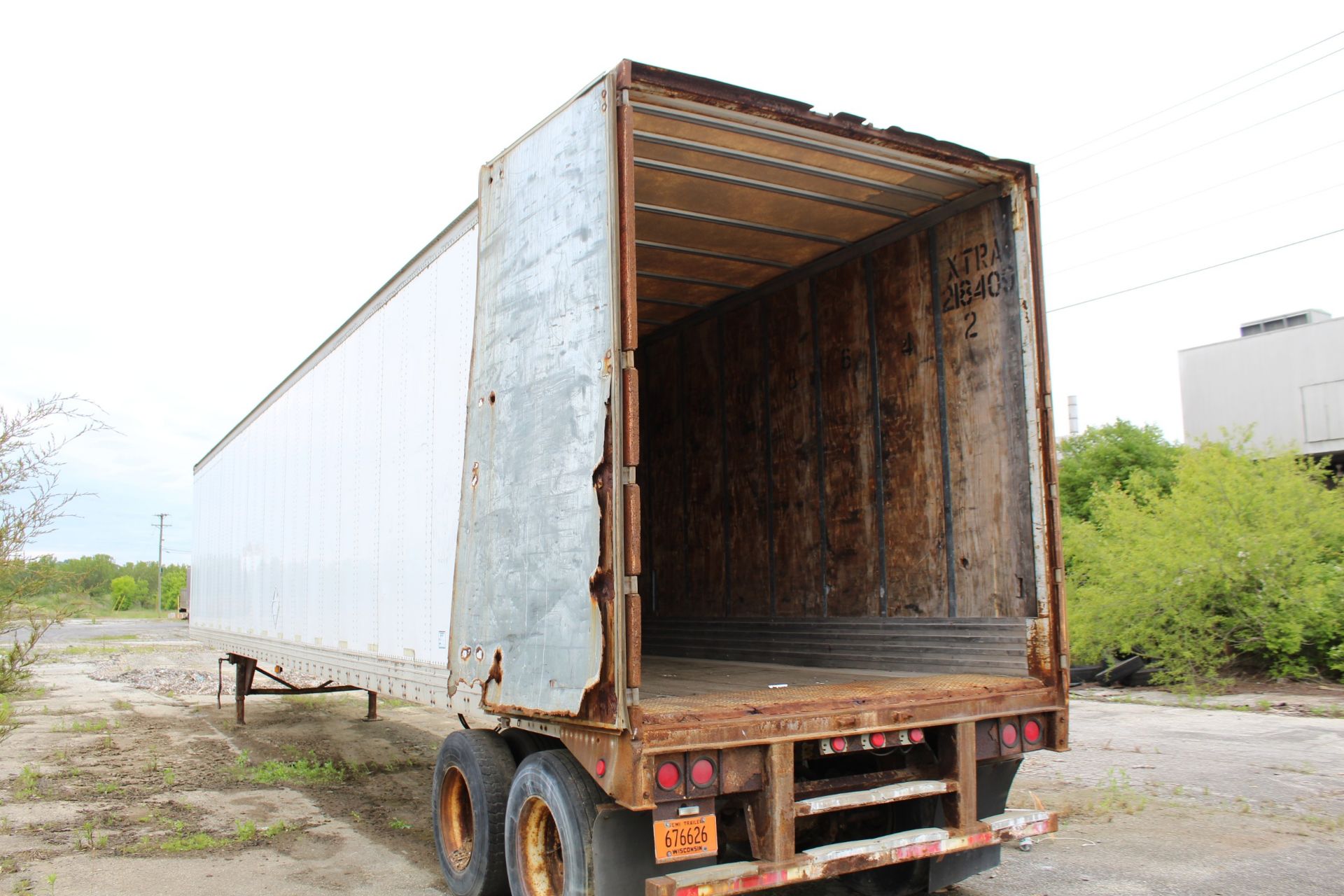 1998 Trailmobile 53' Dry Van Storage Trailer, Plexi Roof, NO TITLE EVER - Image 4 of 4