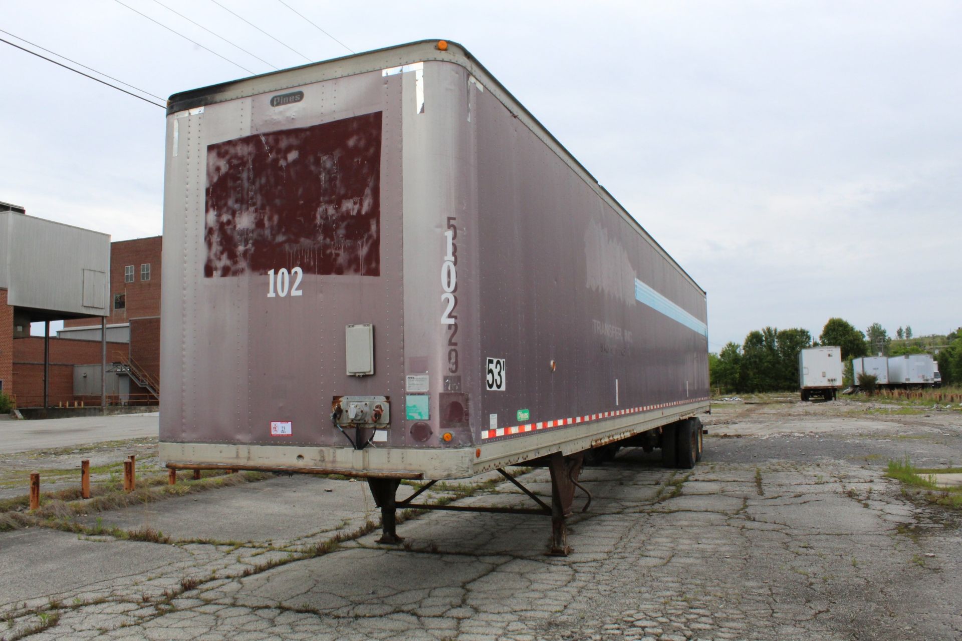 Pines 53' Dry Van Storage Trailer w/ Contents Conveyor Parts, NO TITLE EVER