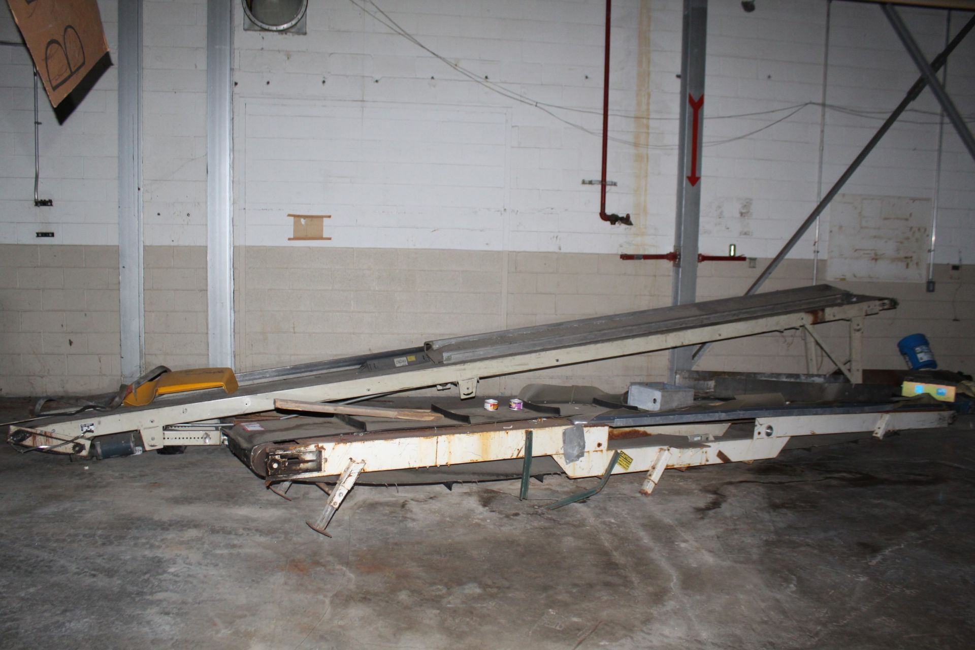 (2) Sections Belt Conveyor (1) 24" x 24' and (1) 14" x 20'