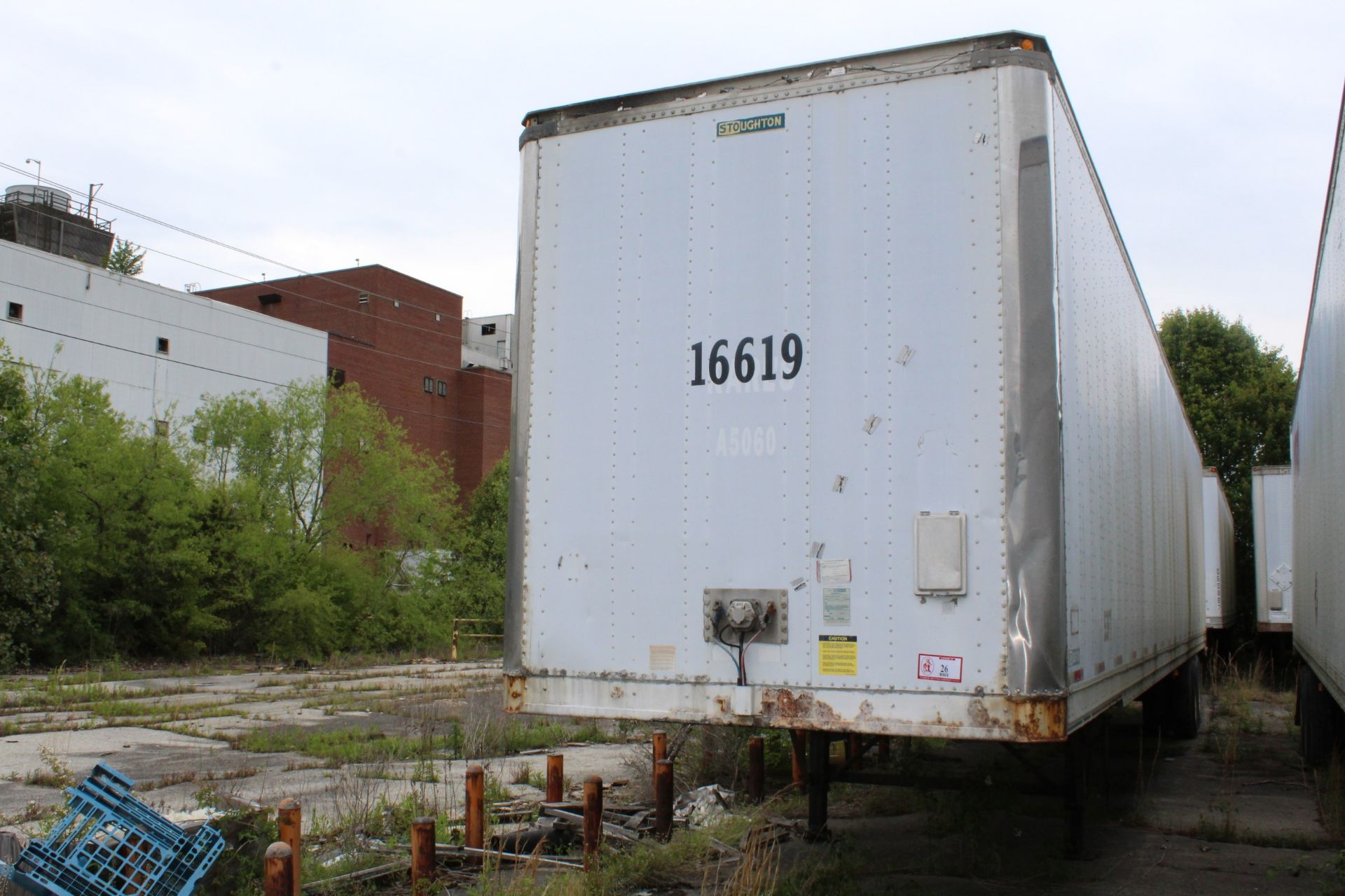 Stoughton 53' Dry Van Storage Trailer, Plexi Roof, NO TITLE EVER