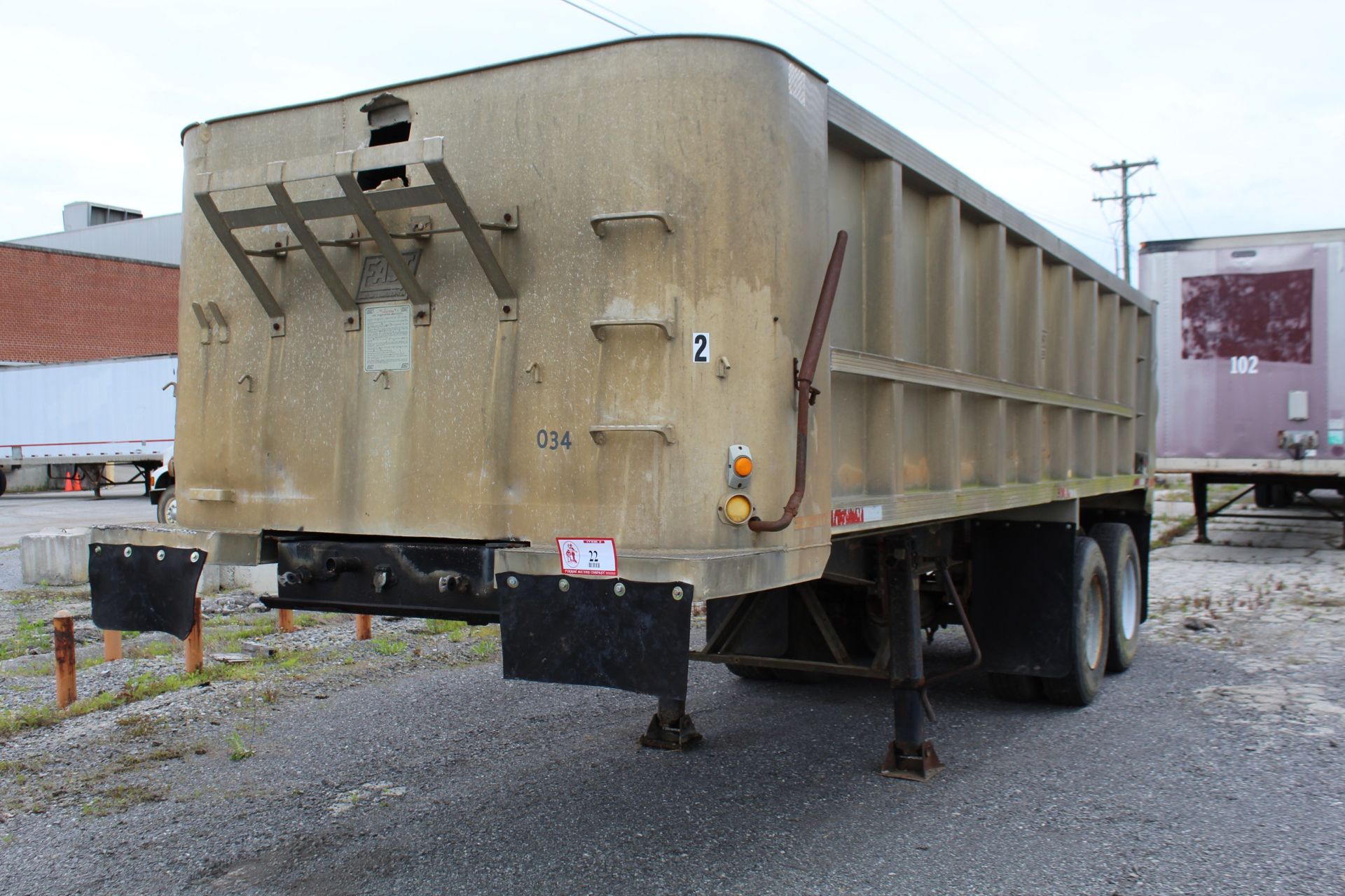 East Mfg. 24' Aluminum Dump Trailer, NO TITLE EVER