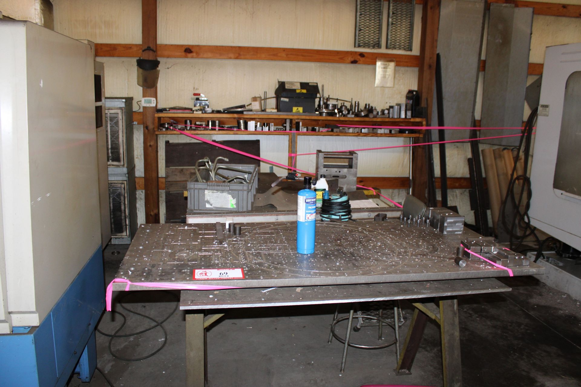 Various Metal Fixtures, Metal Table, Work Horses, Aluminum Flat Stock, Etc.