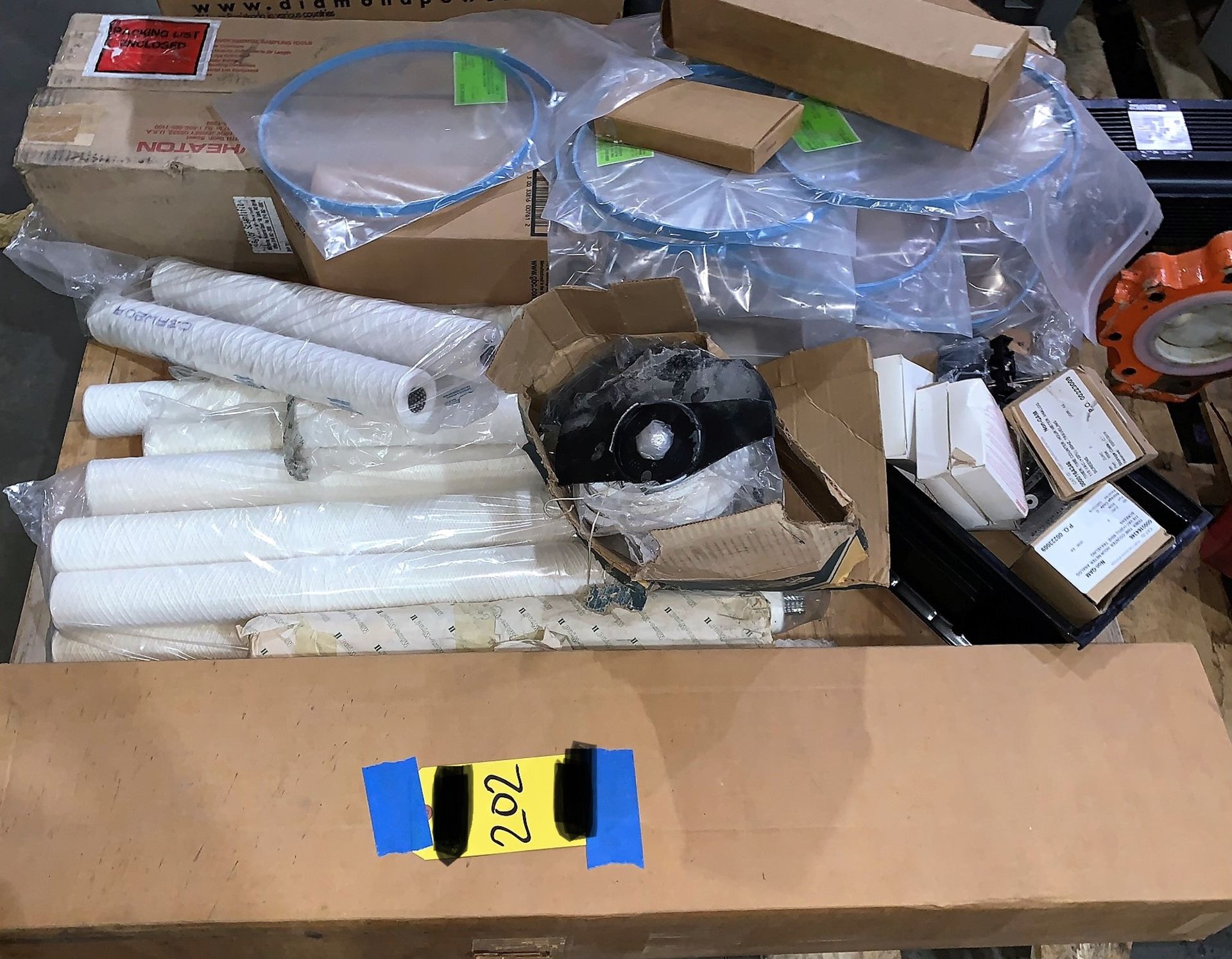 Lot of Assorted Water Filters, Gaskets, Sample Tubes, Gauges