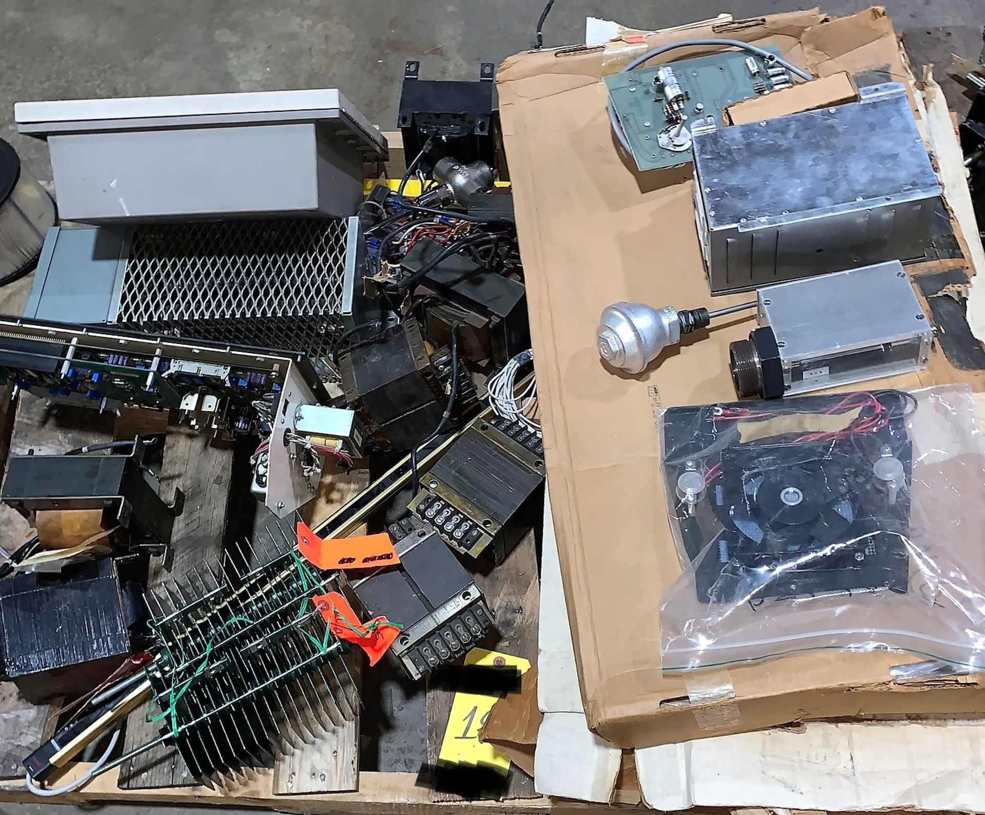 Lot of Chart Recorder, Transformers, Resistors, & Assorted Electronics