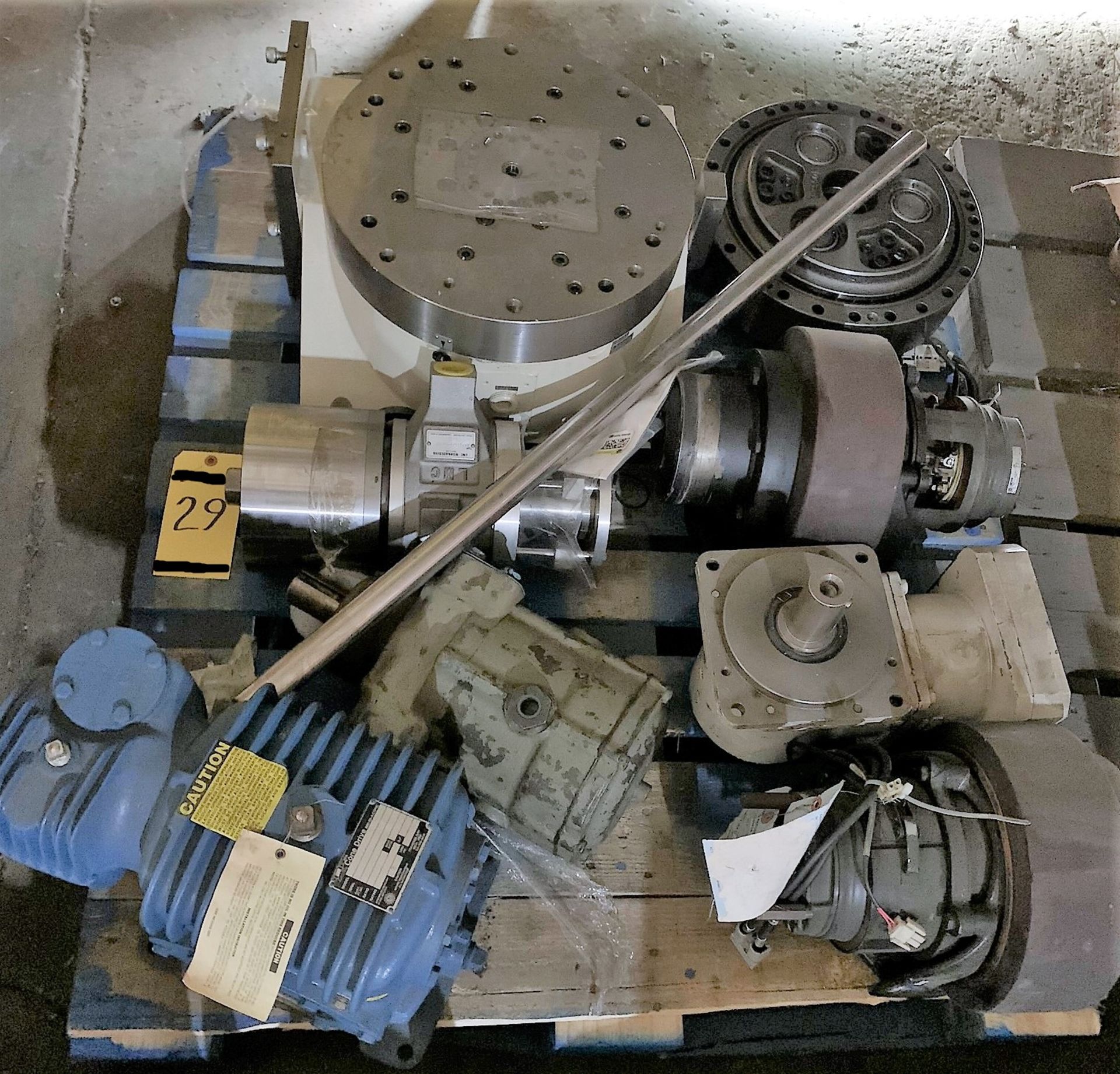 Lot of Assorted Gear Boxes, Rotary Table, RV Gear, & Pump