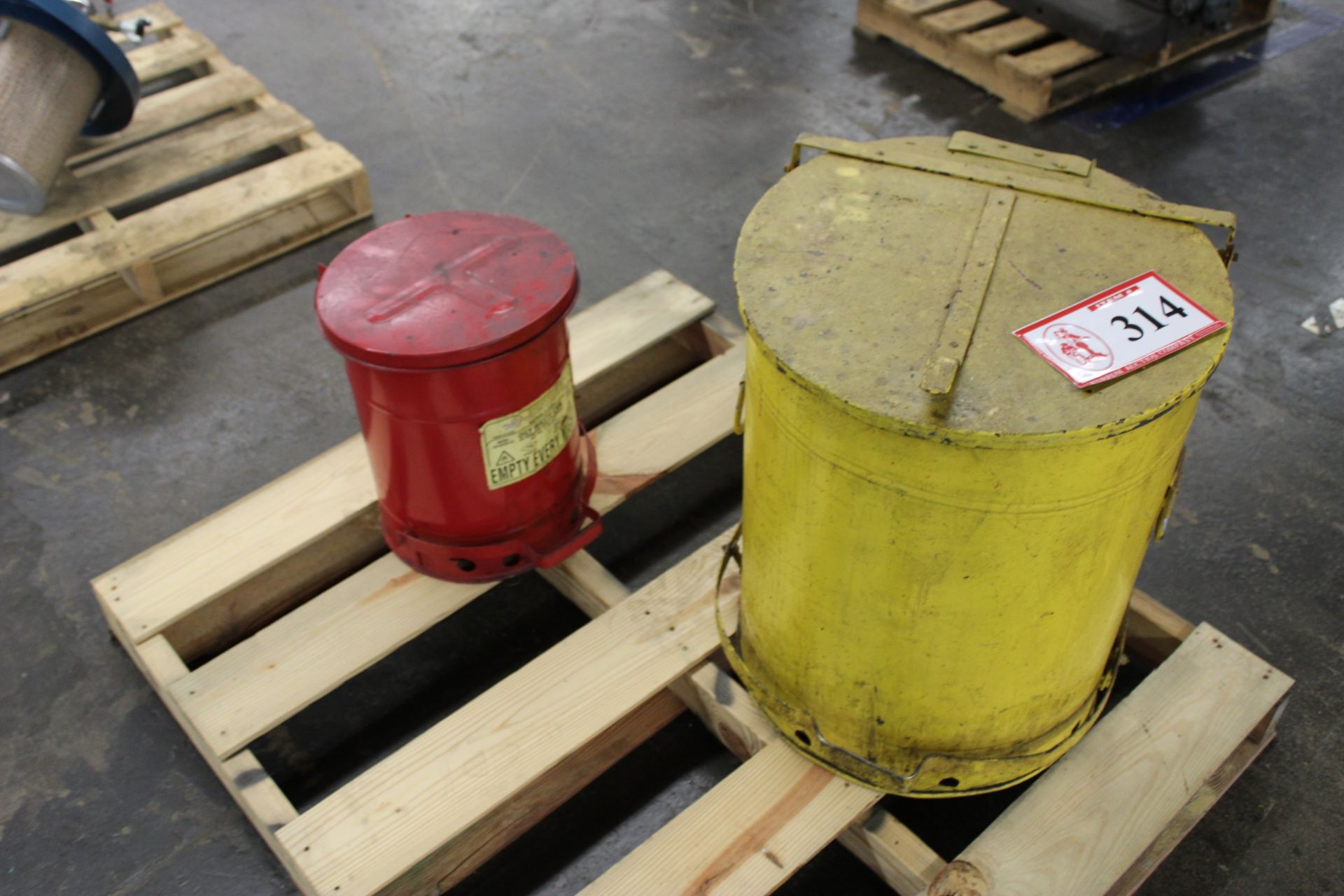 (2) Oil Dry Containers