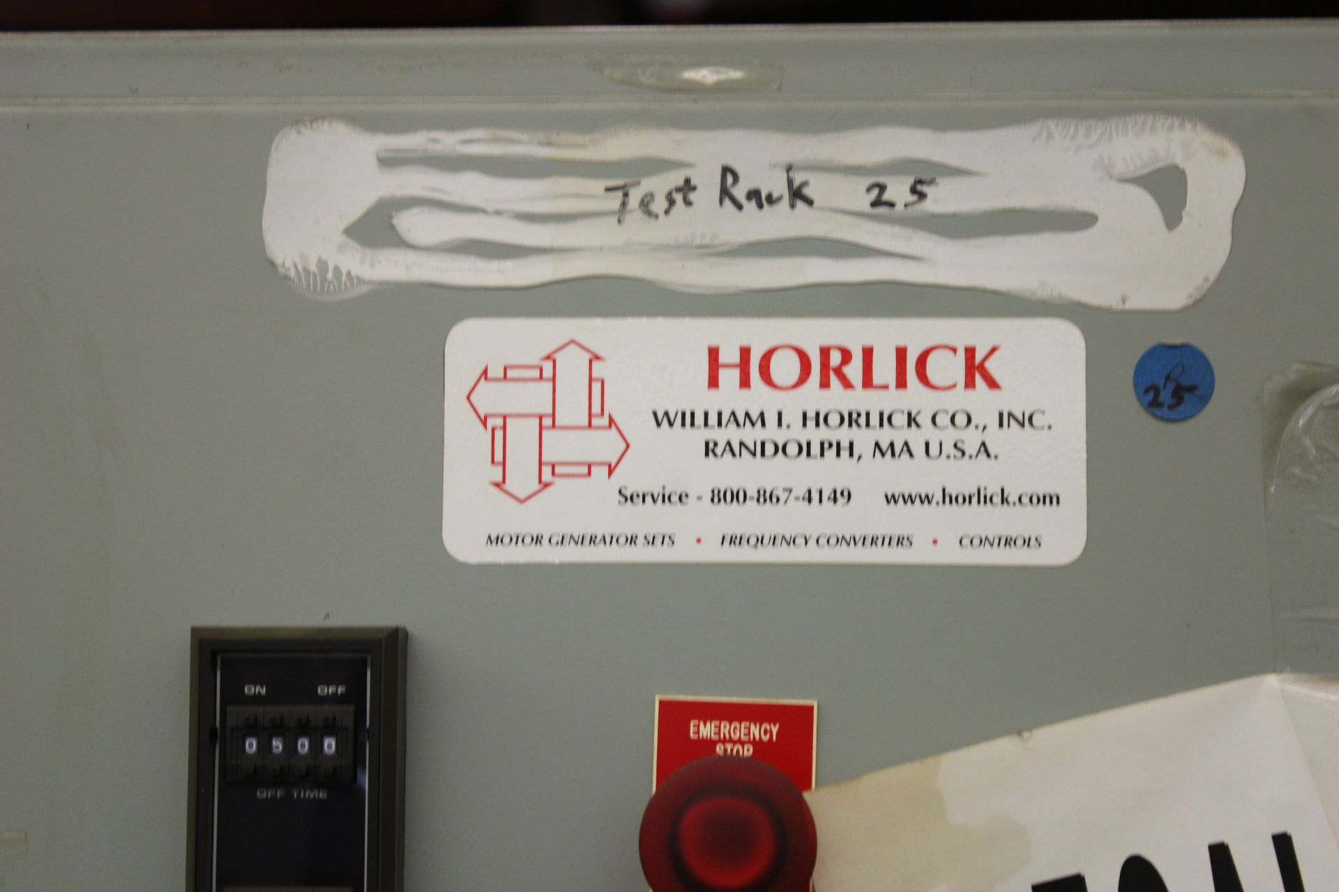 Horlic Motor Generator Set, Test Fixtures - Image 2 of 2