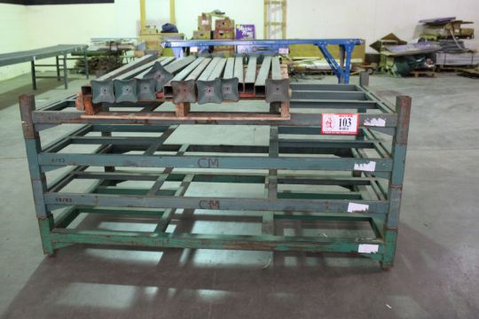 QTY 5 -Dereck-China Steel Stacking Racking, 8ft - 78" x 44" w/ Stacking Posts, Designed to hold - Image 1 of 2