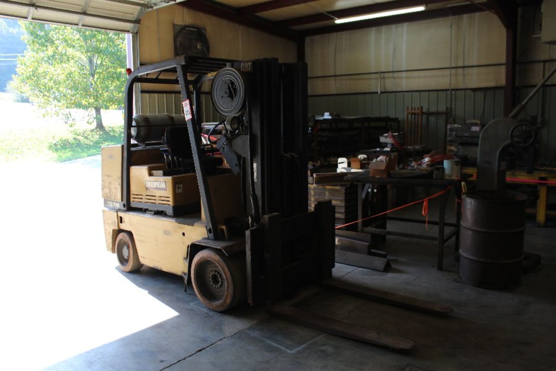 Caterpillar Model TC120DPRH Forklift, 12,000lb, 151" Lift, Solid Tired, LP Gas, 3581 Hours, s/n