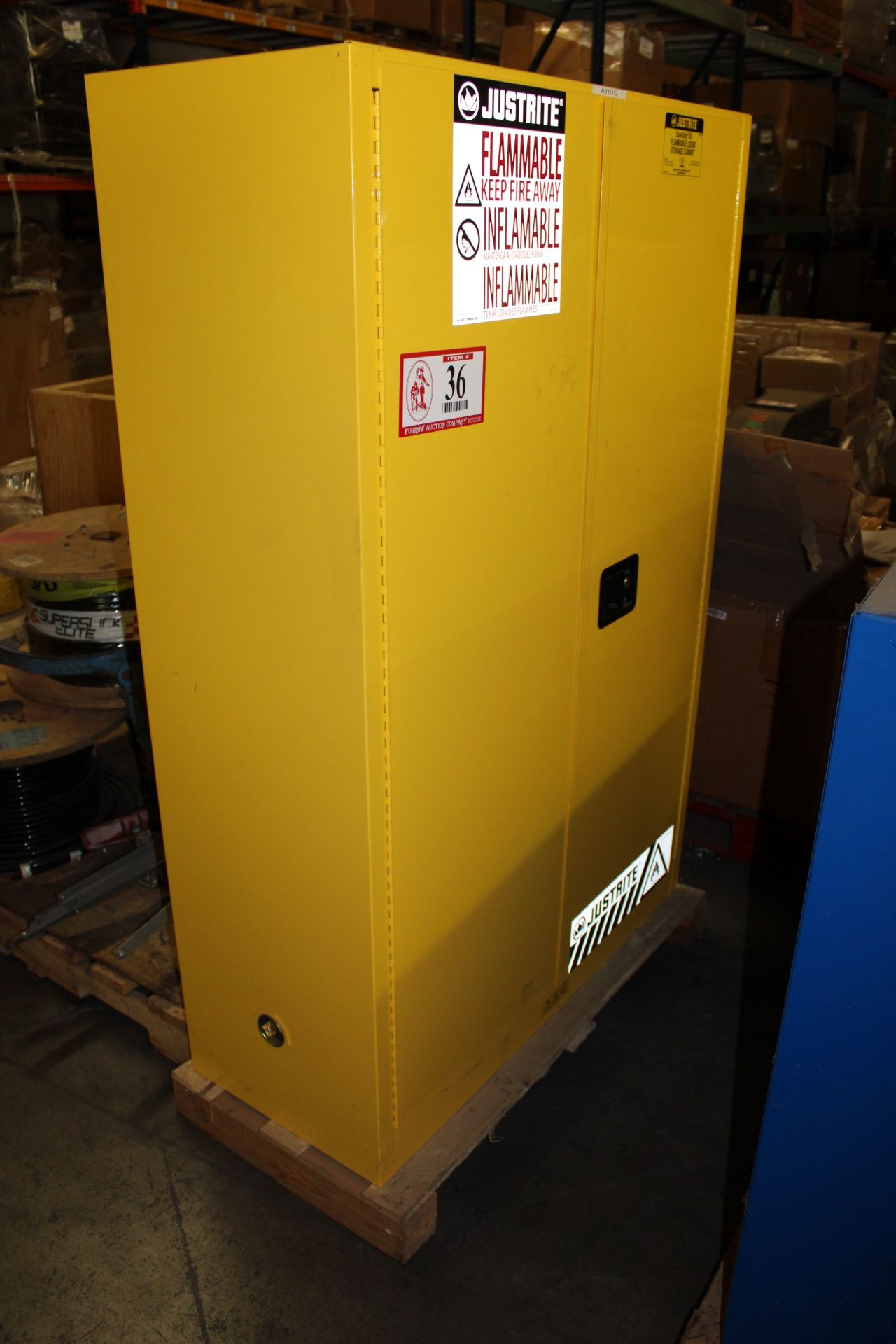 Justrite Sure-Grip EX Flammable Liquid Storage Cabinet, 45 Gallon Capacity, 2-Door