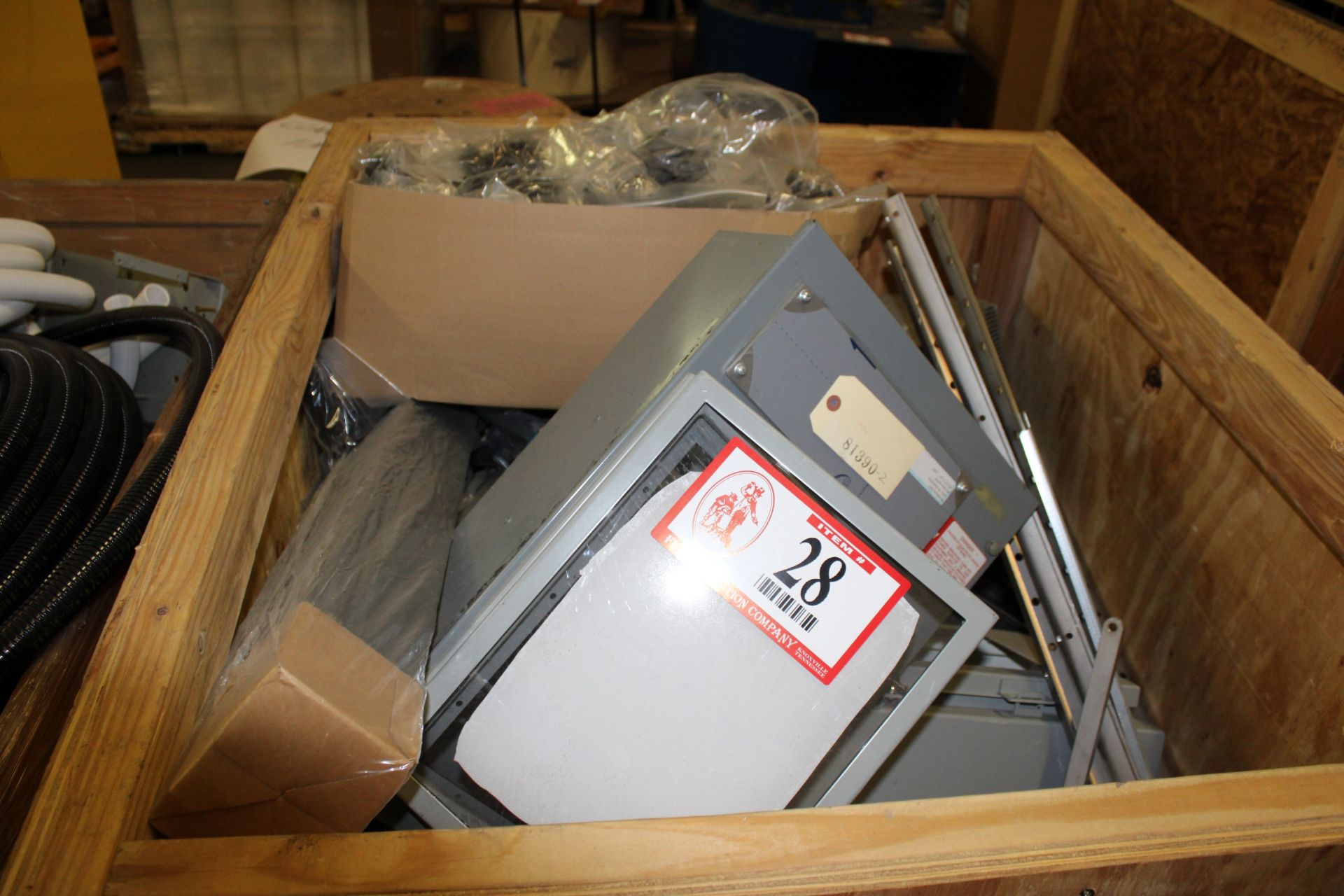 Contents of Crate: Electrical Components, Cabinets, Boxes, Etc.