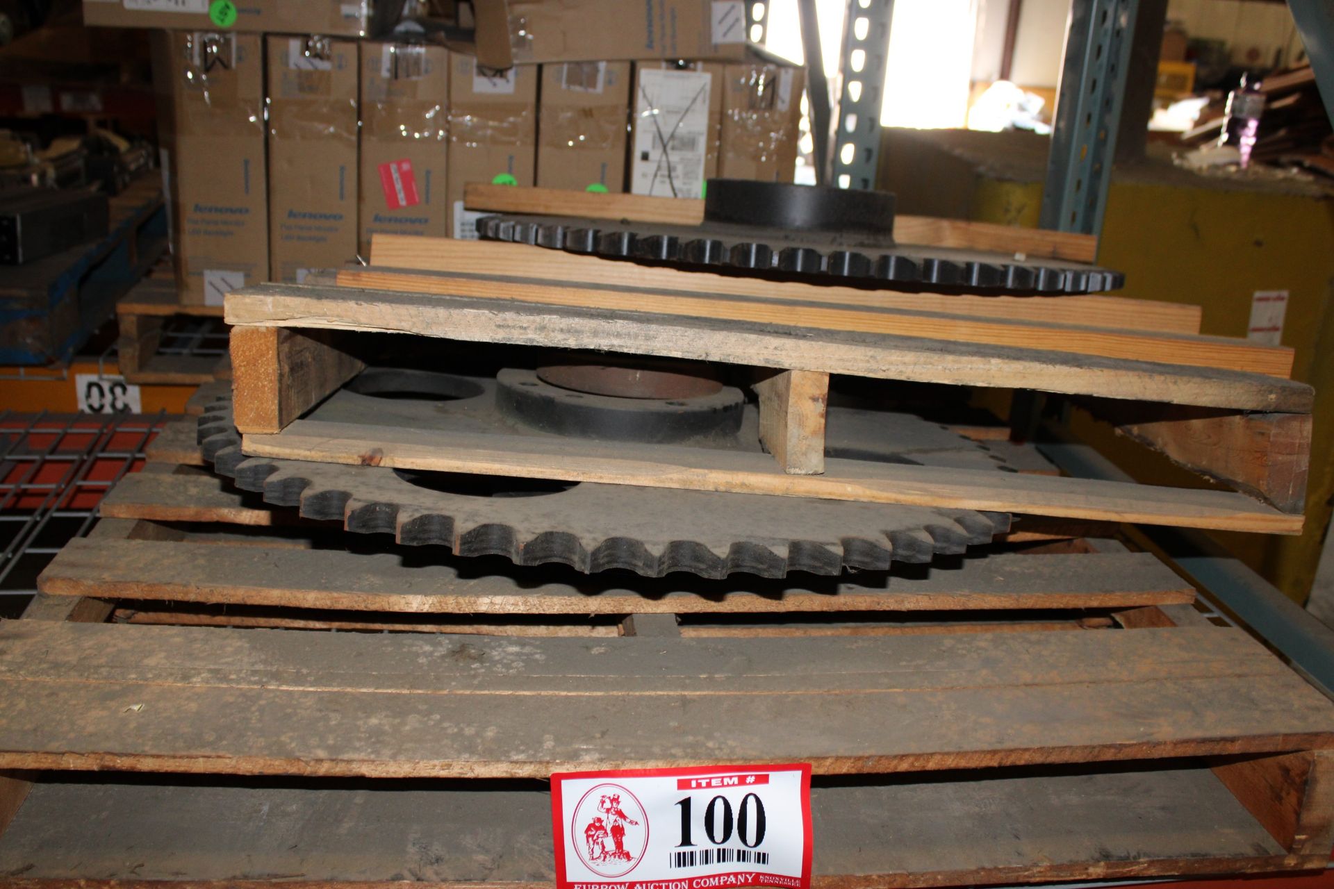 Contents of (2) Pallets: 2 Large Sprockets