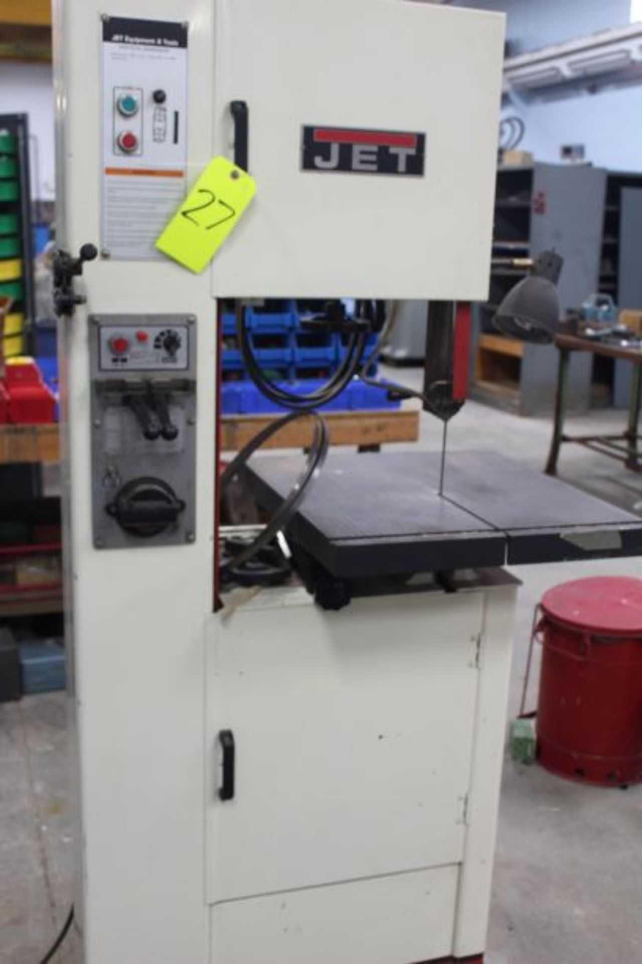 JET Model VBS-1610 16" Vertical Bandsaw, S/N 414485, Blade Welder / Grinder - Image 2 of 3