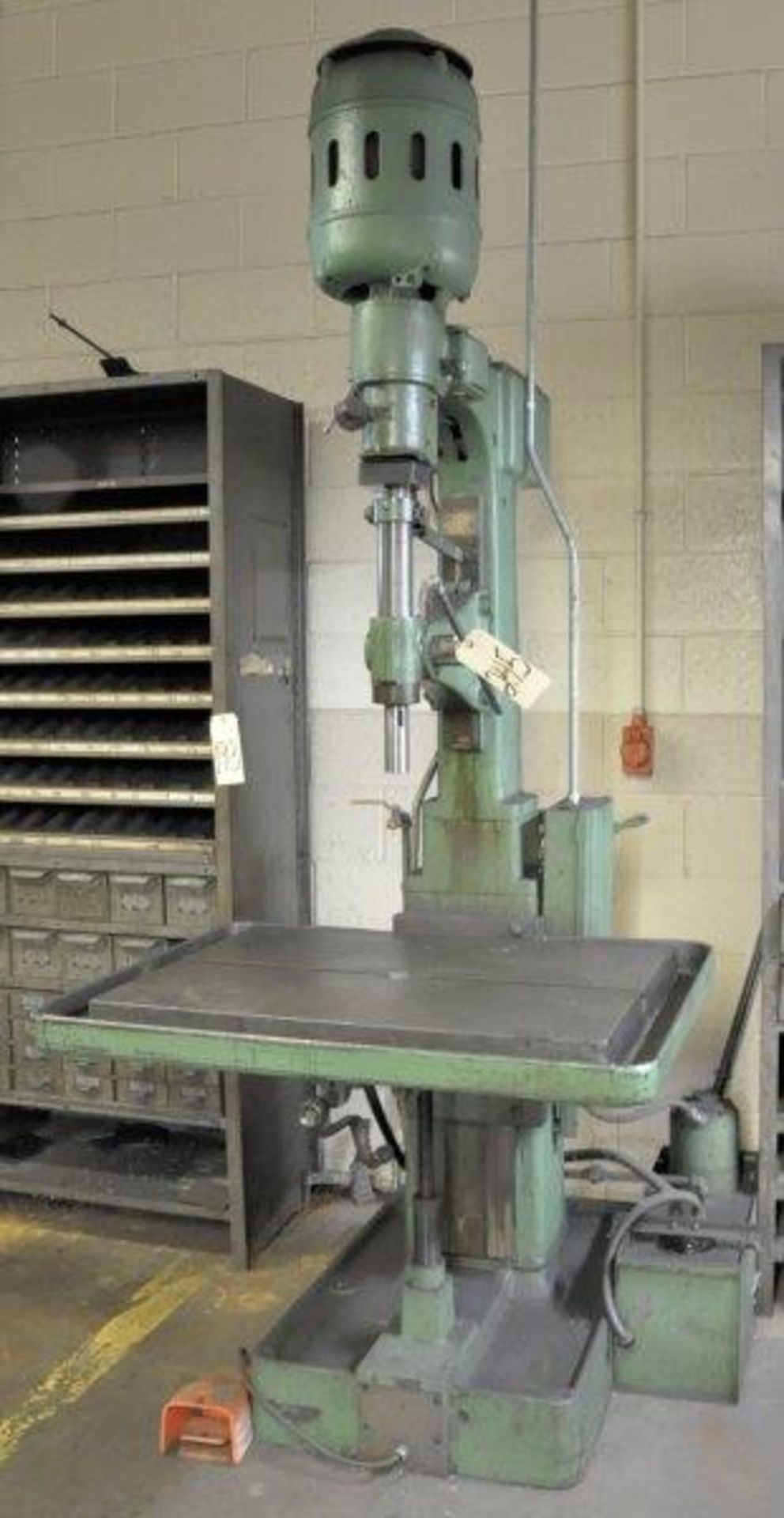 Chas Allen 33" Table Type Production Drill Press, S/n N/a, 25" x 34" Work Surface, Foot Pedal