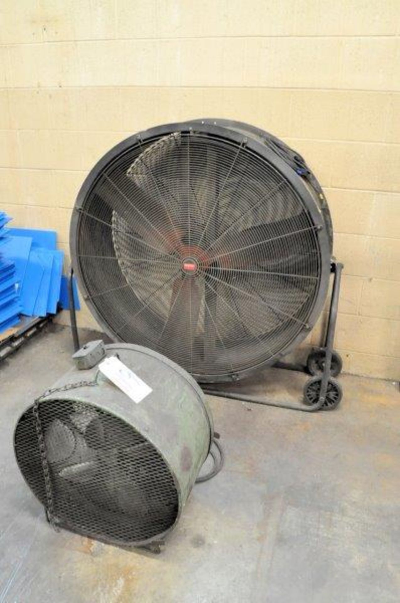 Lot-(1) Dayton 40" and (1) No Name 18" Portable Drum Fans, (Metal Fab Room)