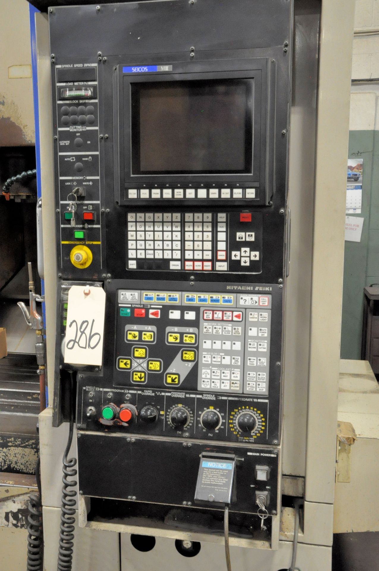Hitachi-Seiki Model VG45, CNC Vertical Machining Center, S/n VG-45042, 20-Automatic Tool Changer, - Image 2 of 7