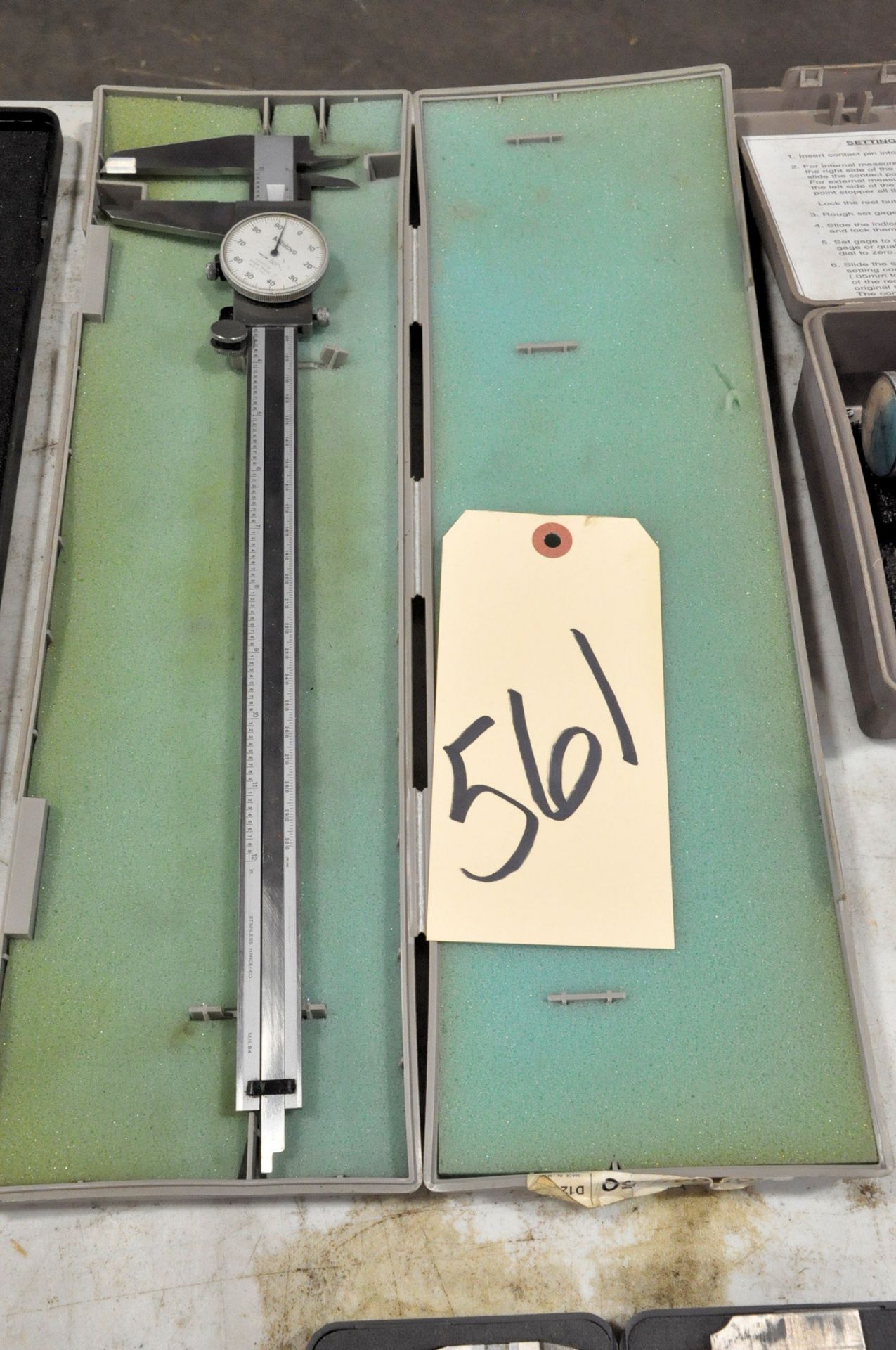 Mitutoyo 12" Dial Caliper with Case - Image 2 of 2