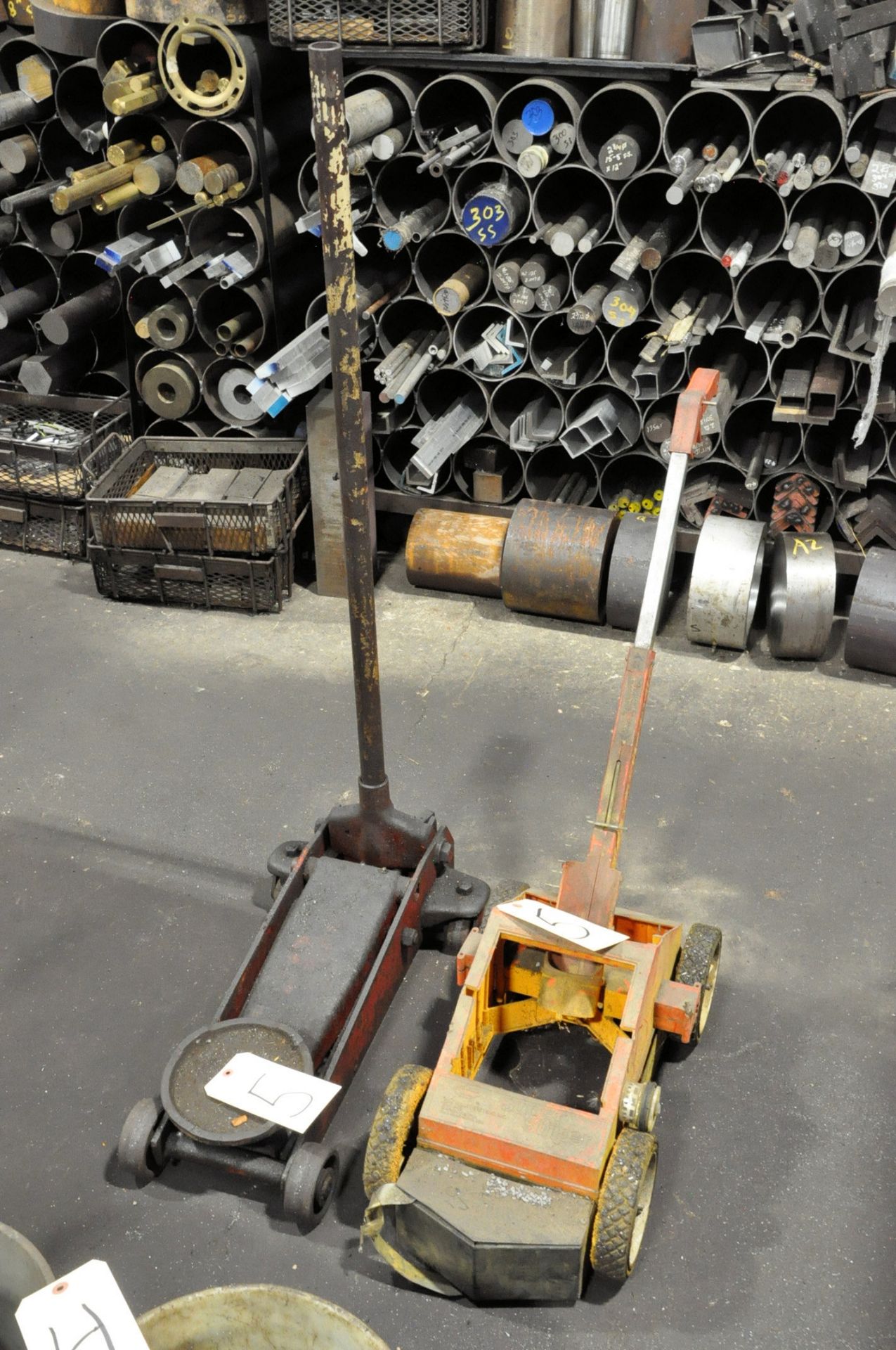 Lot-(1) Approximately 2-Ton Hydraulic Floor Jack and (1) Paint Line Striper