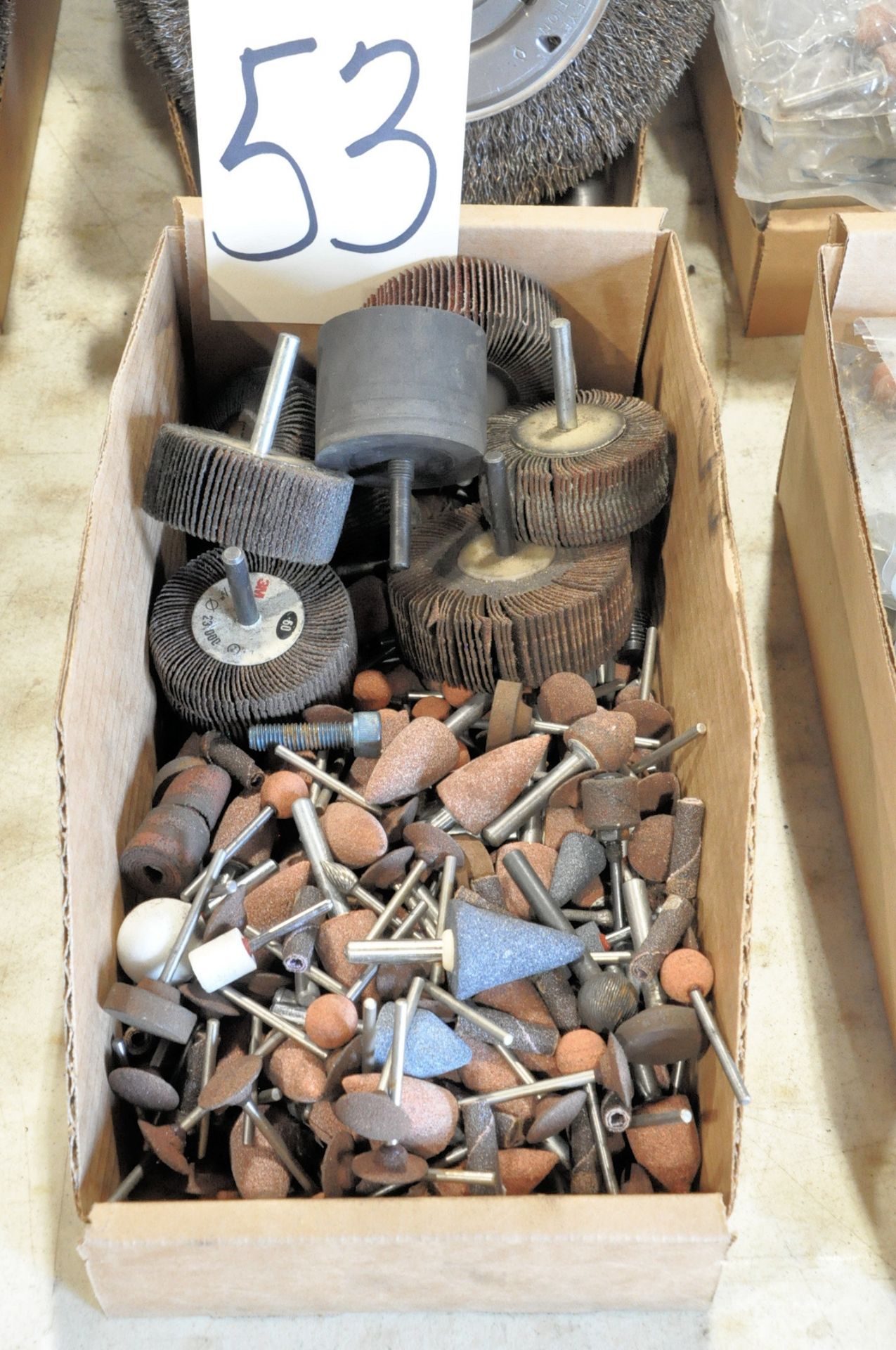 Lot-Flapper Wheels and Die Grinding Stones in (1) Box