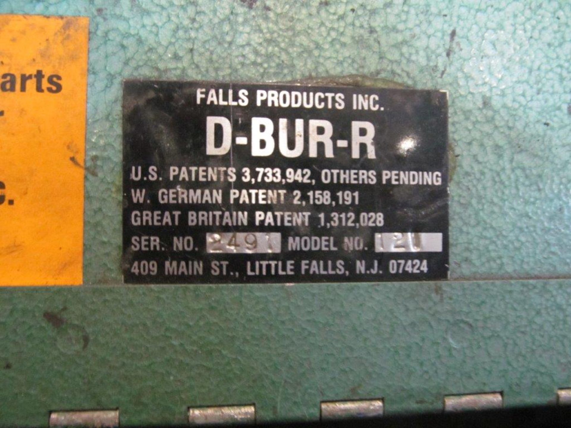 FALLS DEBURRING MACHINE, MDL. D-BUR-R 120, S/N 2491, 1/4'' X 4'' - LOCATION, Montreal, QUEBEC - Image 5 of 5