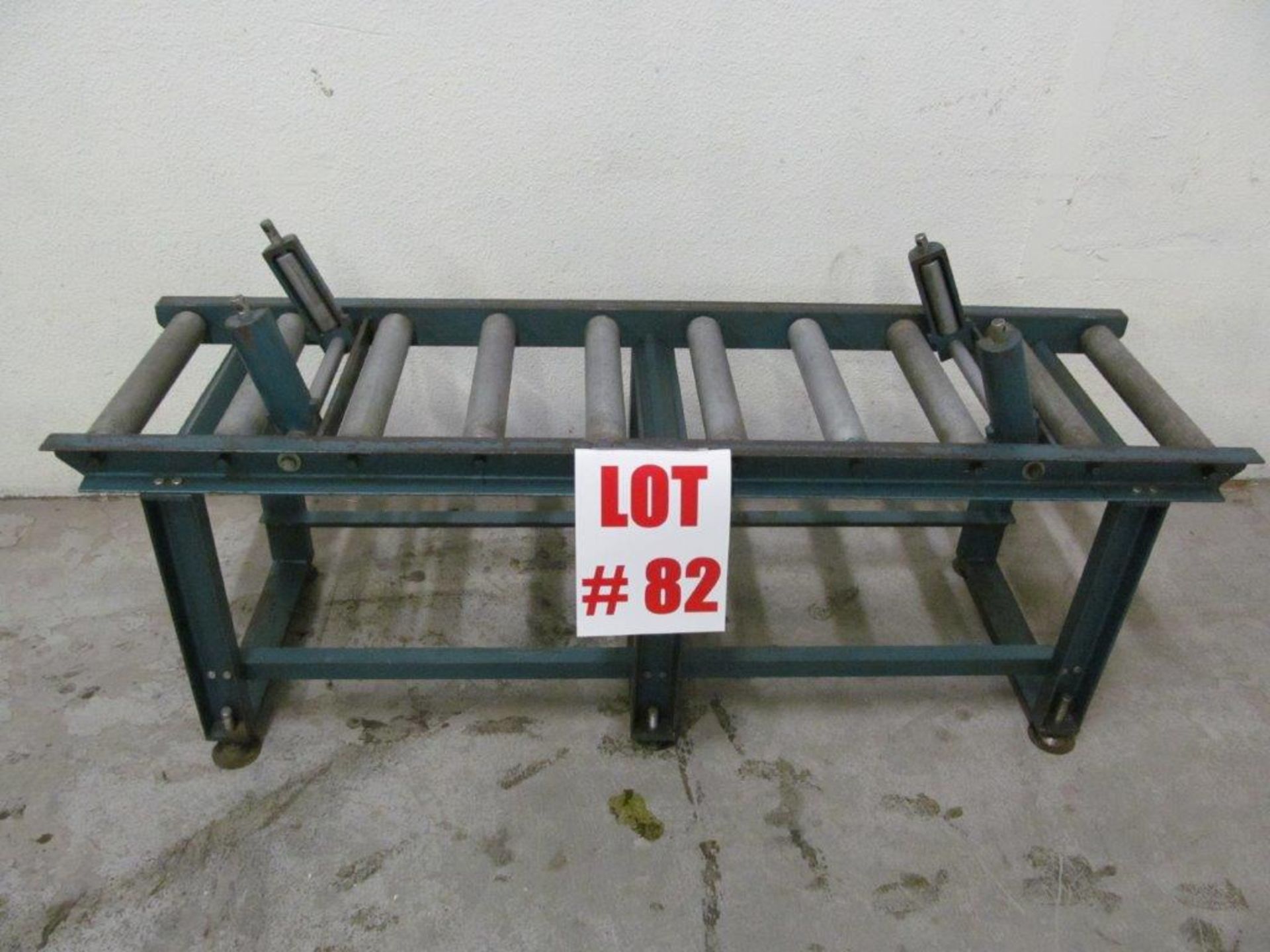 STEEL ROLL CONVEYOR, 10 ROLLERS, DIA. 2 1/4'', 16'' ROLLER, 68 1/2'' LONG X 20 1/4'' WIDE X 24''