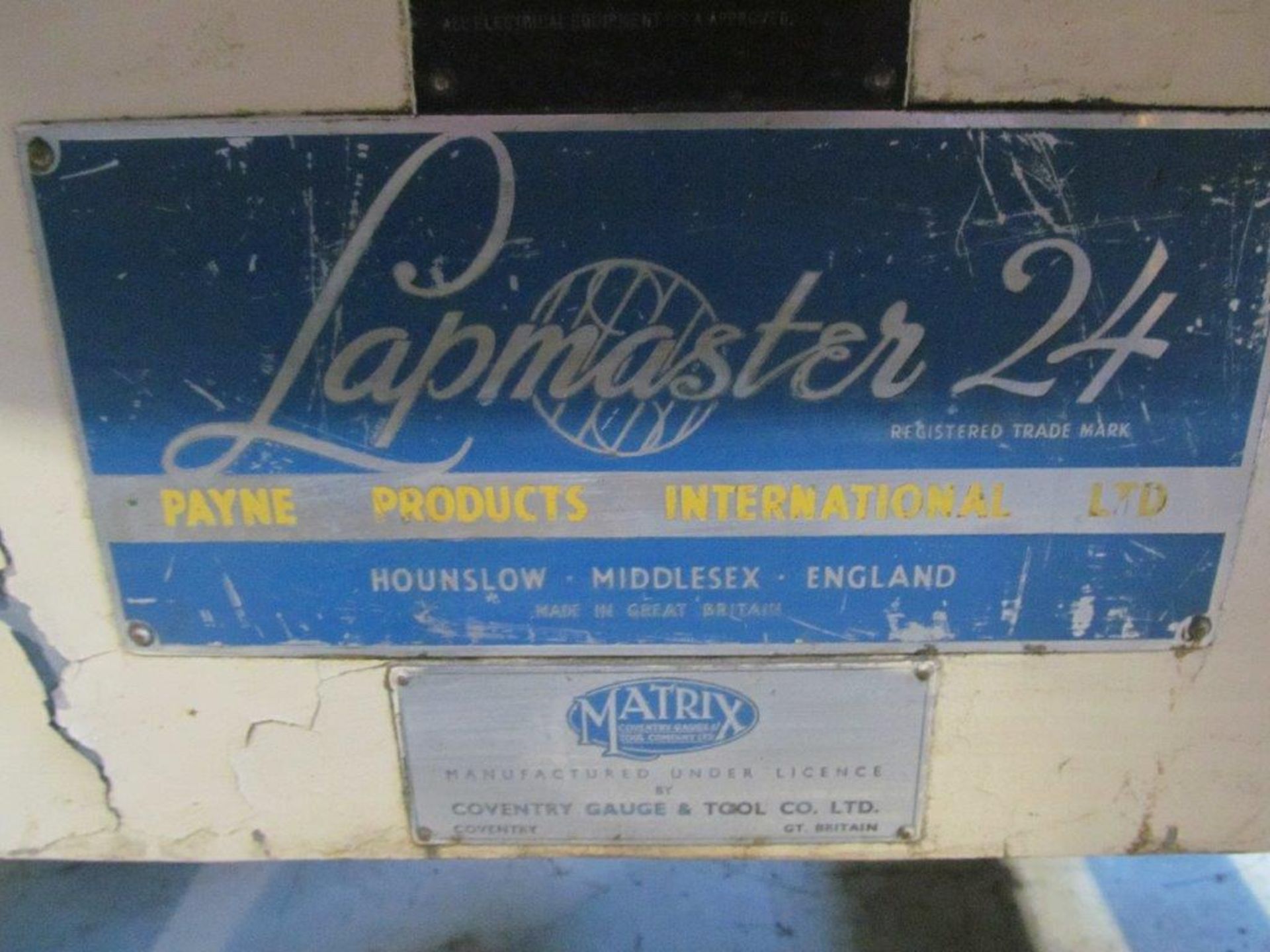 LAP MASTER POLISHER LAPPER, MDL 24, S/N 26112, 24'' - Image 3 of 4