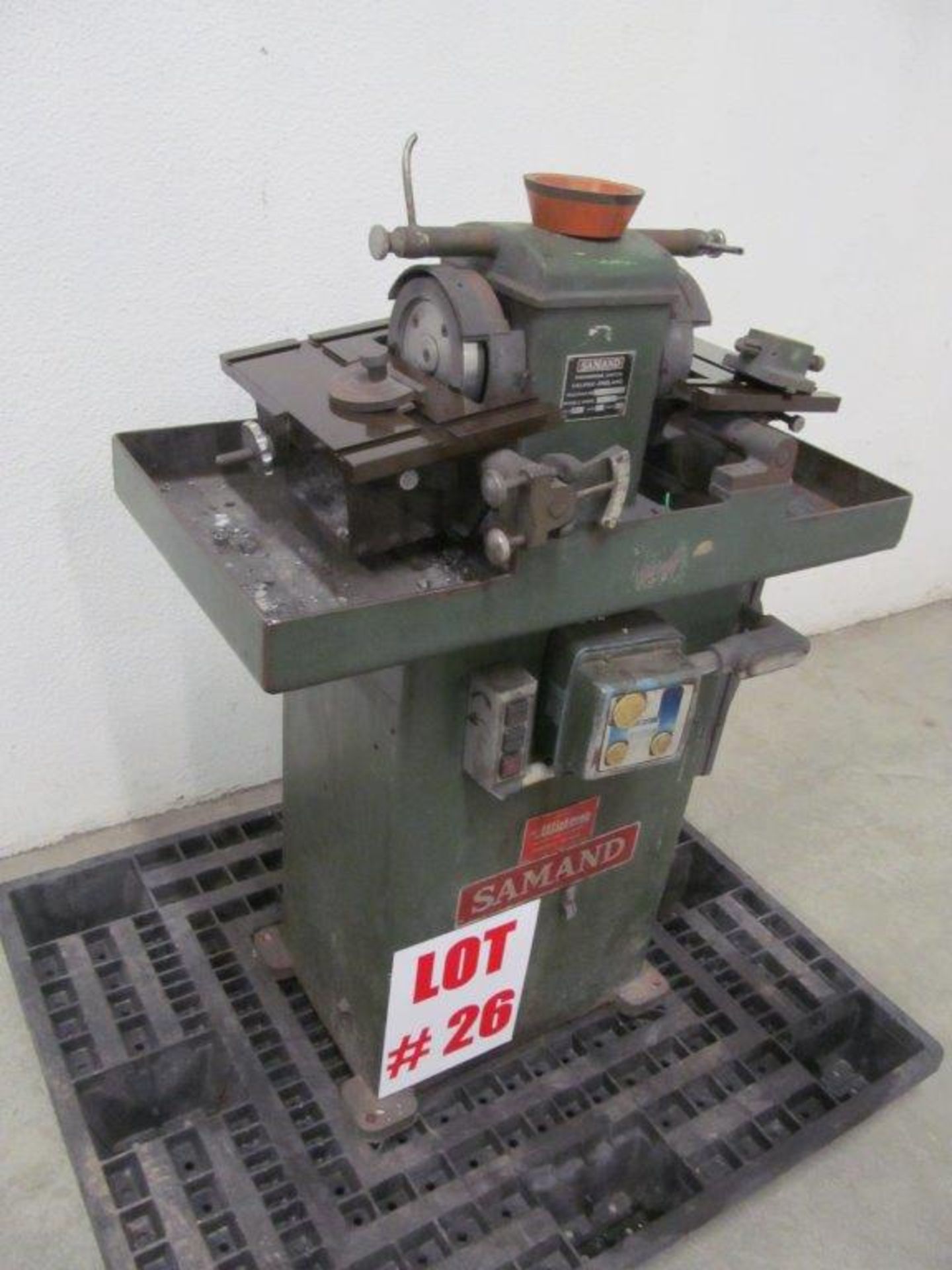 SAMAND TOOL GRINDER (ENGLAND), 6'' WHEELS C/W DIAMOND WHEEL, 550V/3PH/60C - LOCATION, HAWKESBURY, - Image 2 of 4