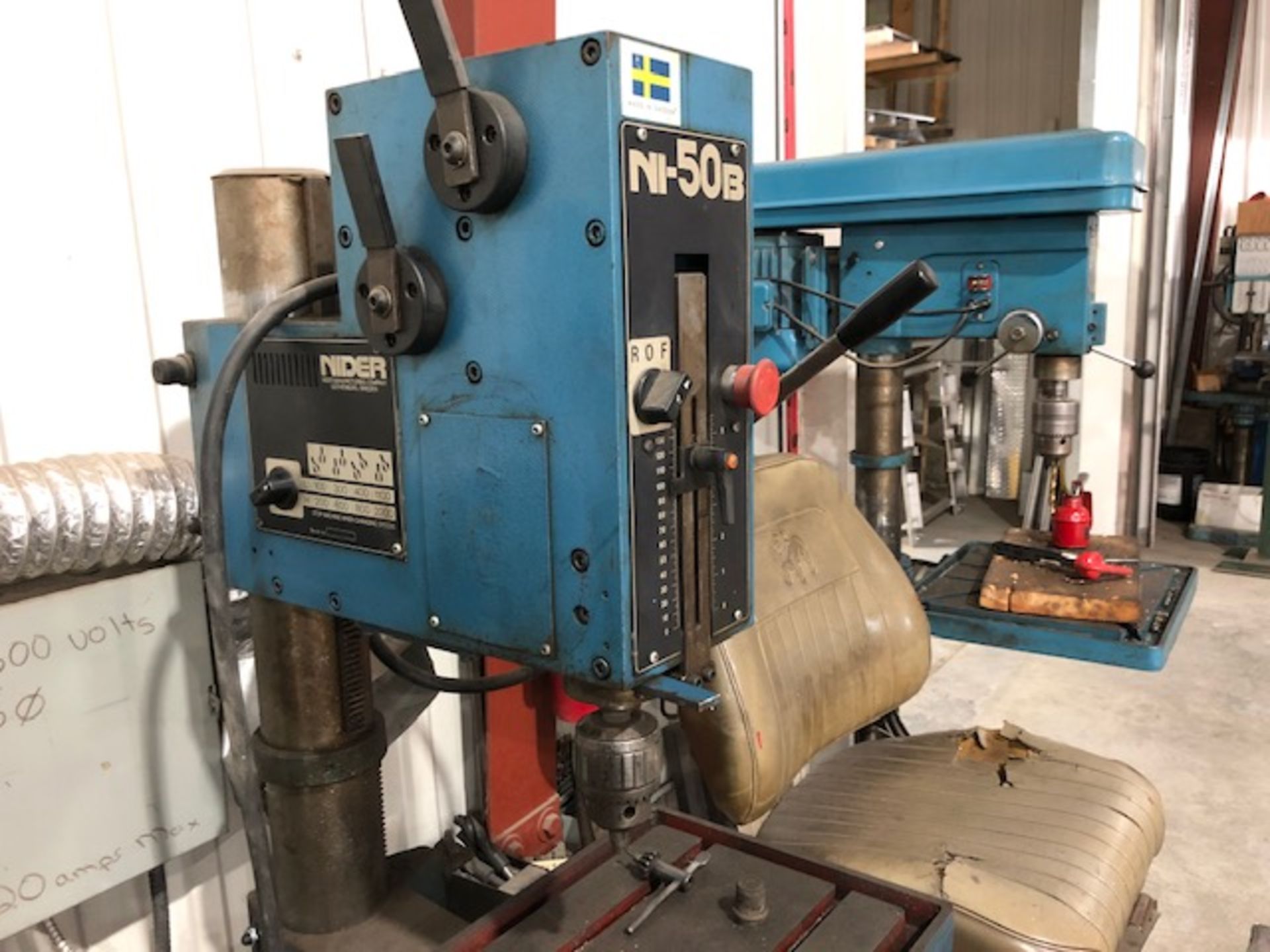 NIDER GEARED HEAD PEDESTAL DRILL PRESS, Model NI-50B - Location, Plantagenet ON - Image 2 of 3