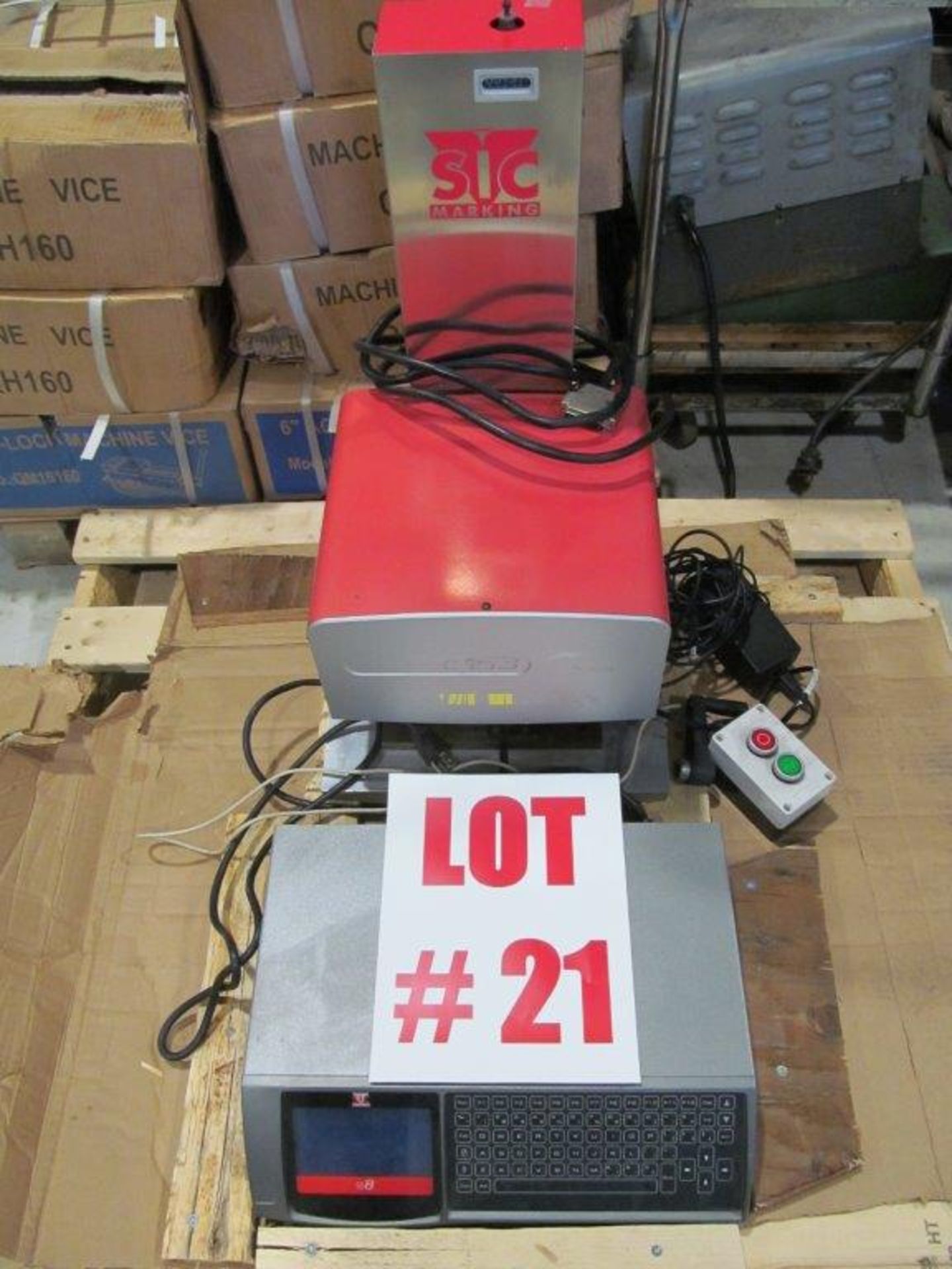 SIC DOT PEEN MARKING MACHINE, MDL. ES-C153, S/N 65262 - LOCATION, MONTREAL, QUEBEC