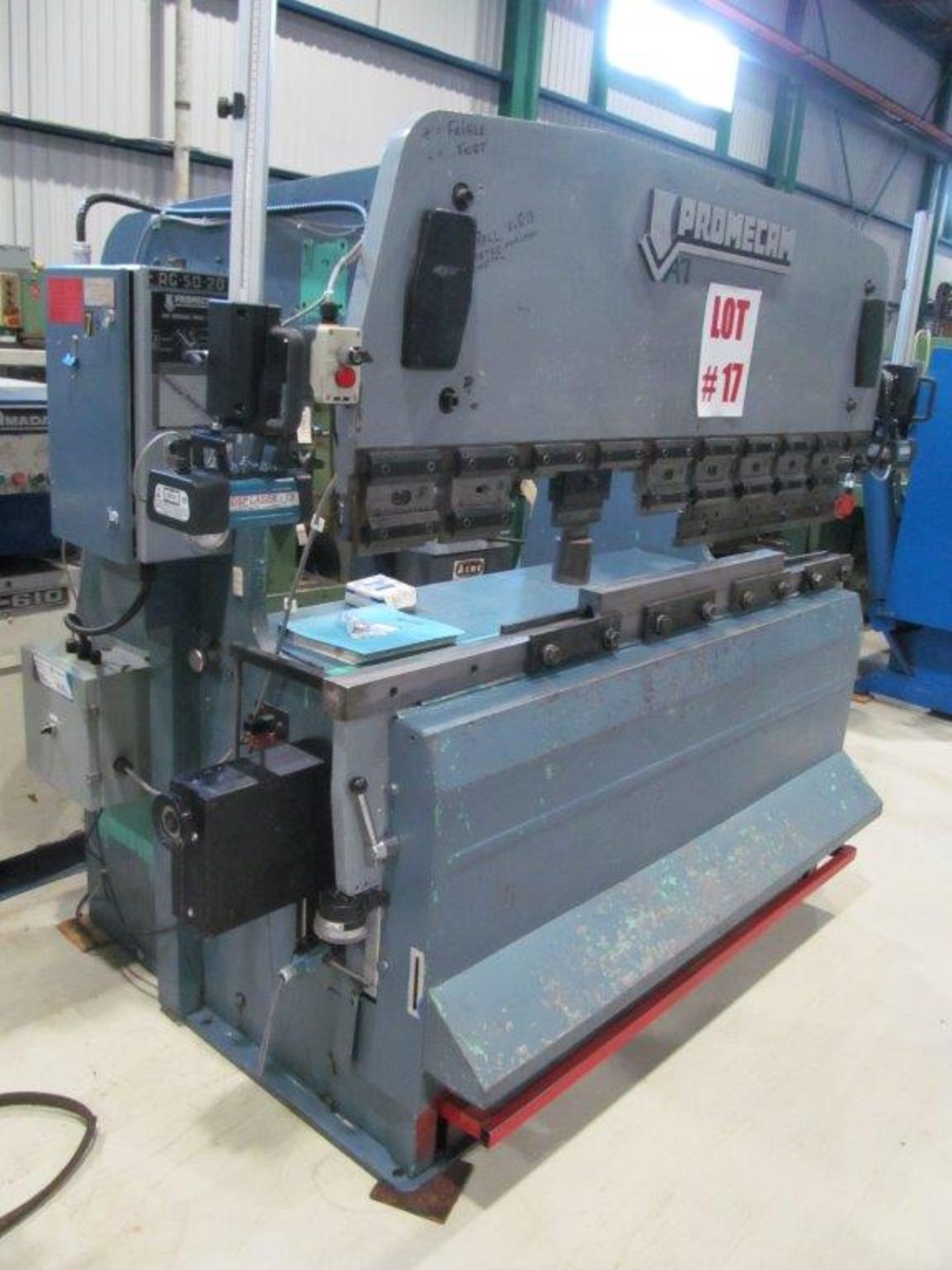 PROMECAN PRESS BRAKE, MDL. RG50-20, S/N 02-50-20-750, 6' X 50 TON - LOCATION, MONTREAL, QUEBEC