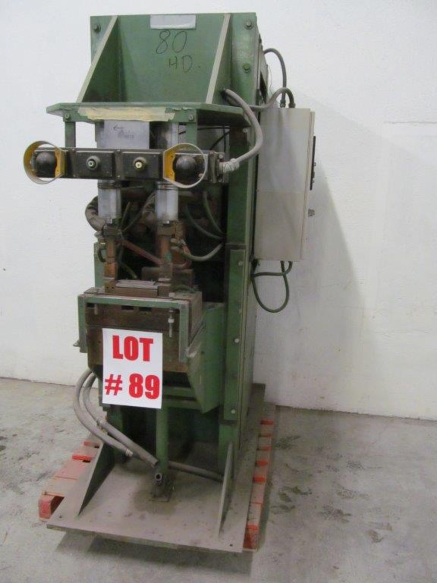 MAWER DUAL HEAD SPOT WELDER, 2 X 120KVA COPPER (SOLID) ELECTRODES, 575V/3PH/60C - LOCATION, - Image 3 of 6