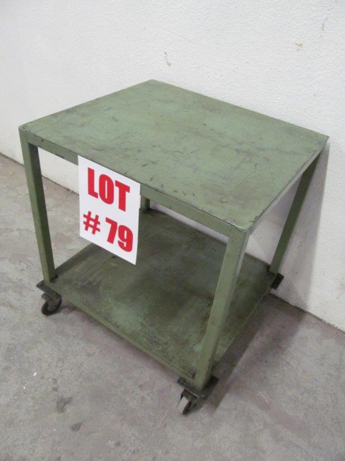 STEEL ROLL AROUND TABLE, 27'' X 30'' X 33'' HIGH, CW CASTERS - LOCATION, HAWKESBURY, ONTARIO - Image 2 of 2