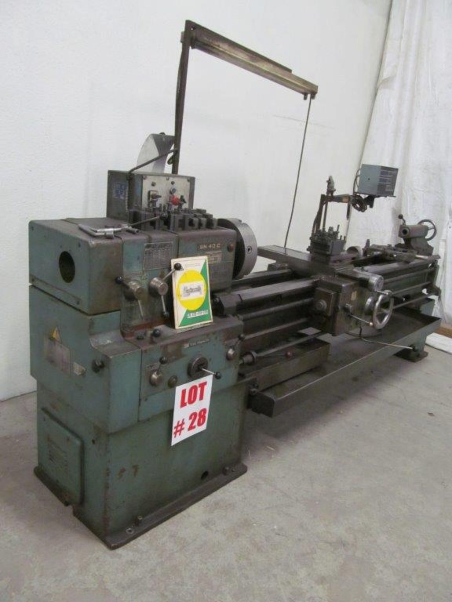 TOS SN40C ENGINE LATHE, 18'' SWING X 80 '' CENTERS - LOCATION, HAWKESBURY, ONTARIO - Image 2 of 10