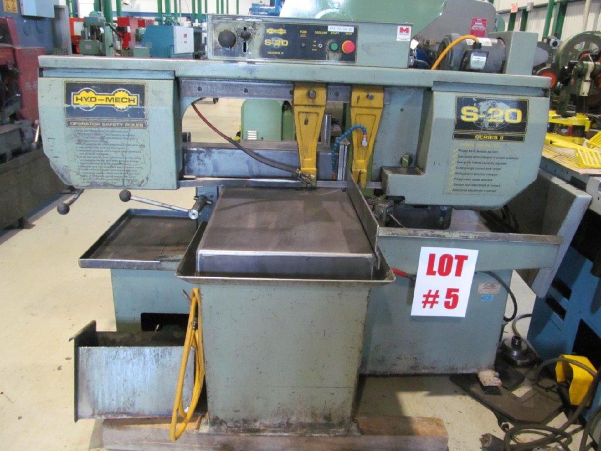 HYD-MECH HORIZONTAL BAND SAW, MODEL A-20, S/N 61298102, 13'' X 18'' - LOCATION, MONTREAL, QUEBEC