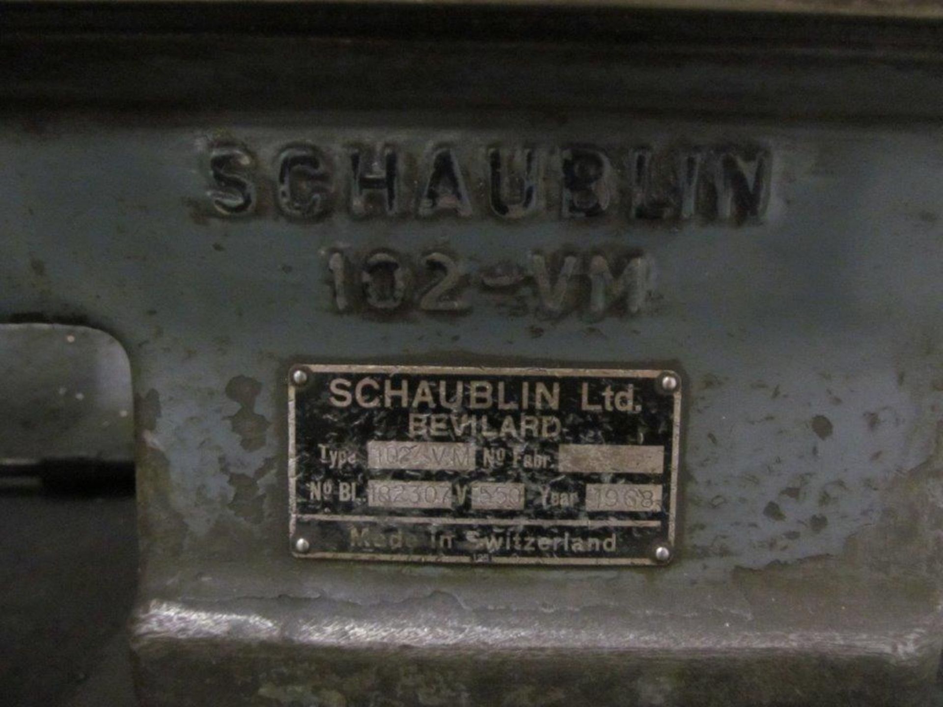 SCHAUBLIN PRECISION TOOL ROOM LATHE, MODEL 102-VM - LOCATION, HAWKESBURY, ONTARIO - Image 8 of 9