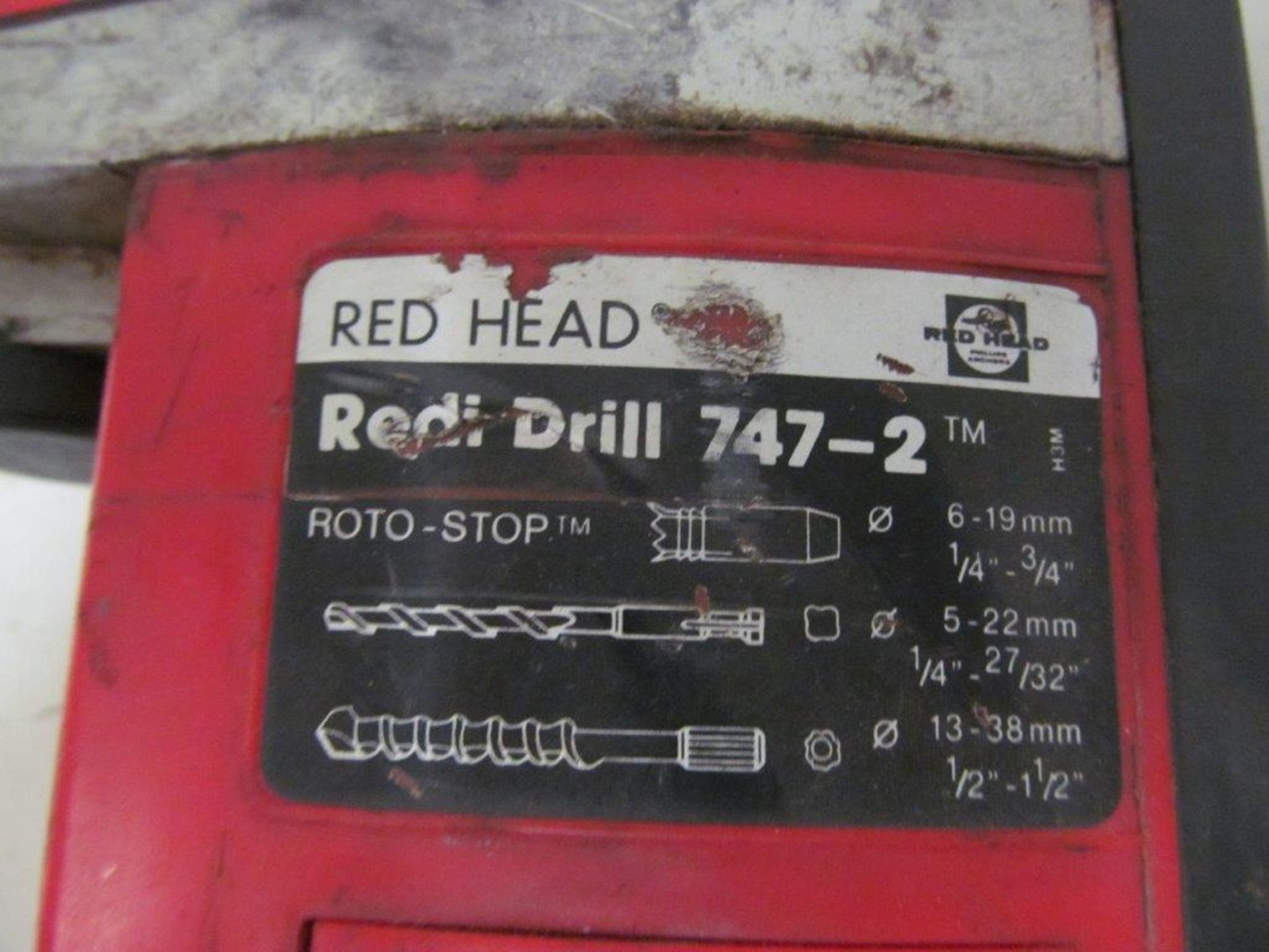 RED HEAD REDI DRILL 747-2 CEMENT DRILL, 110V/1PH/60C - LOCATION, HAWKESBURY, ONTARIO - Image 2 of 2
