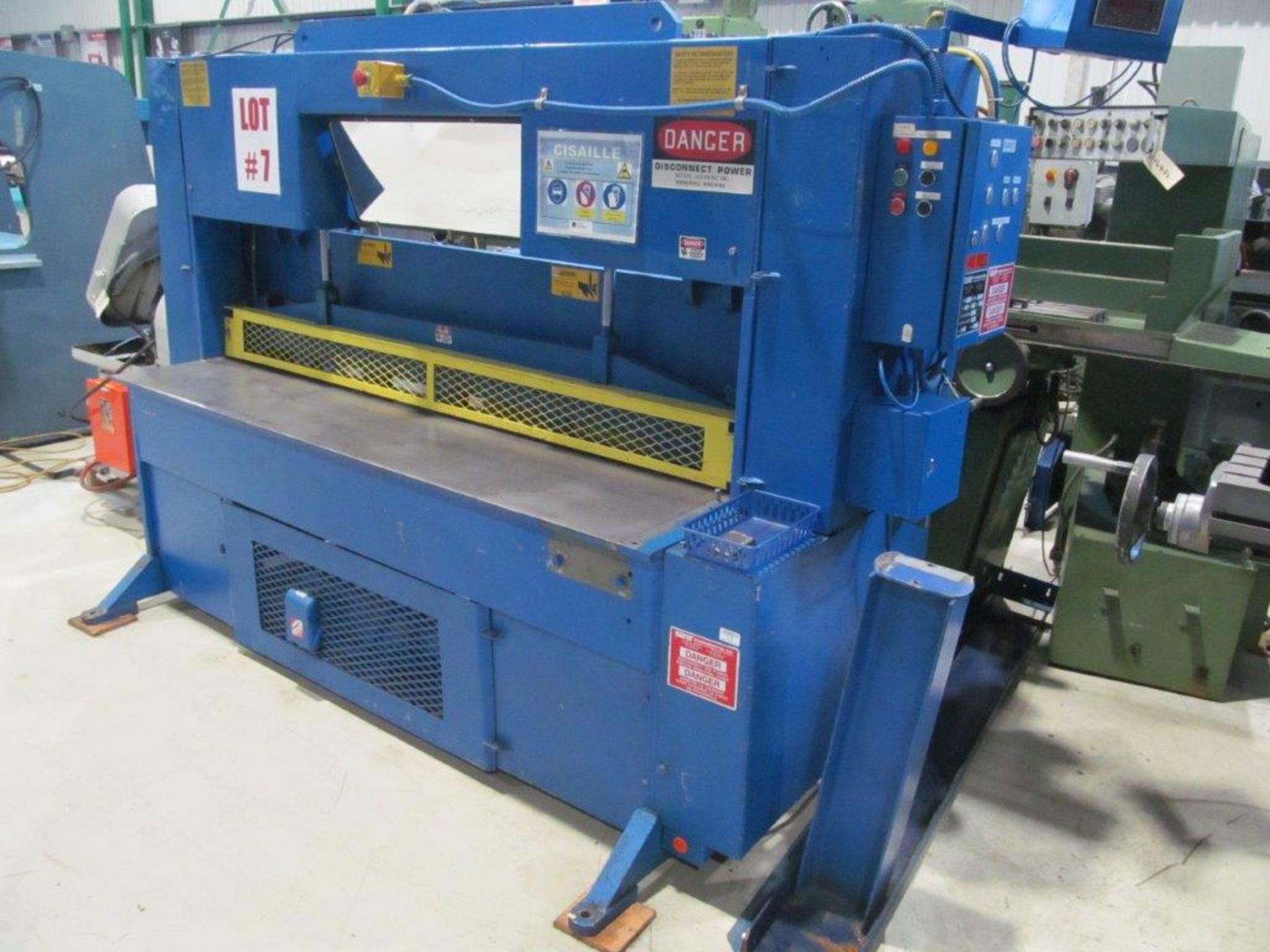 BARER HYDRAULIC SHEAR, MODEL 1676X6, S/N S01603, 6' X 1/4'' - LOCATION, MONTREAL, QUEBEC