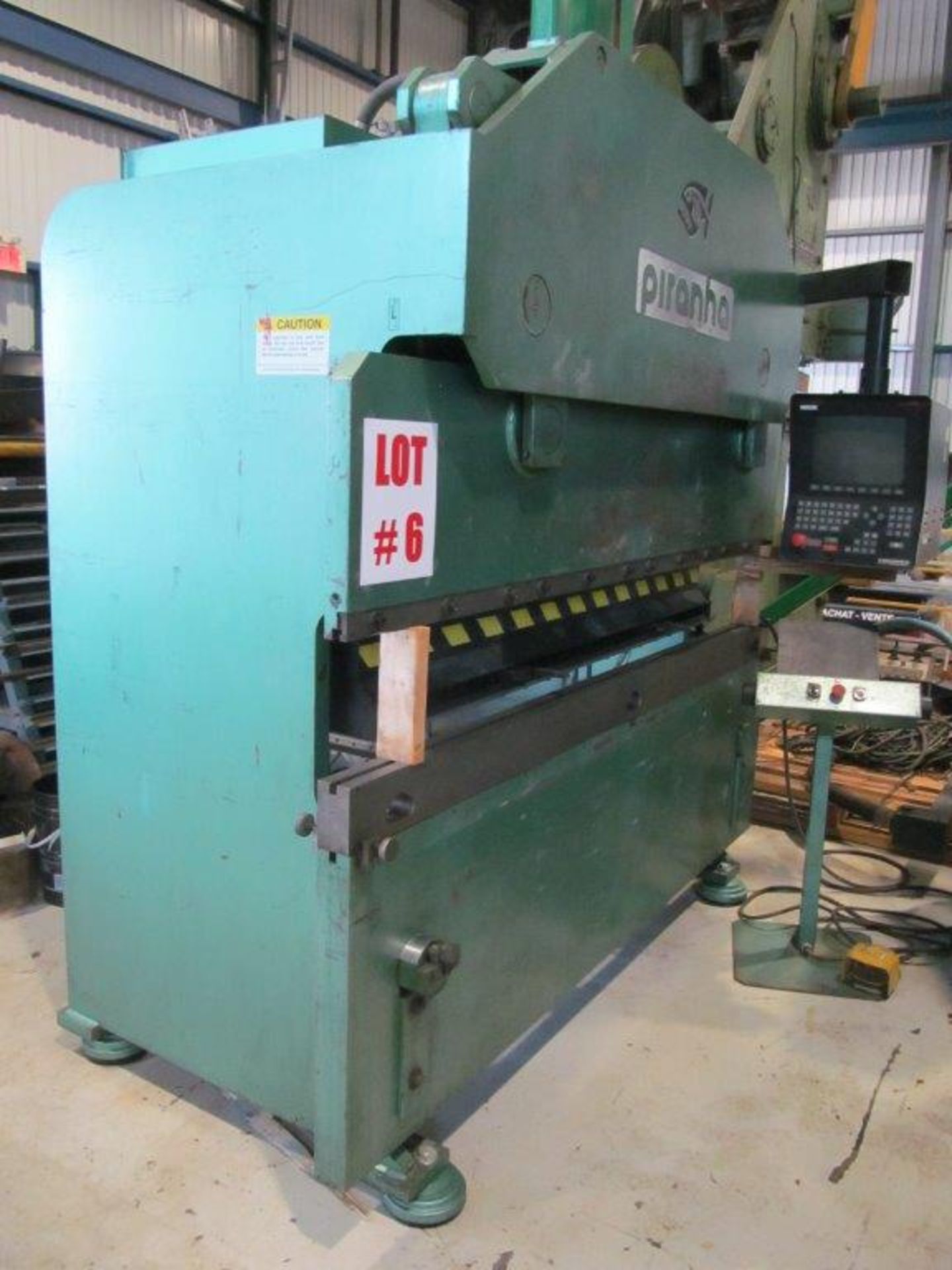 PIRANHA CNC PRESS-BRAKE, MODEL 6508, S/N 65081139, 8' X 65 TON - LOCATION, MONTREAL, QUEBEC