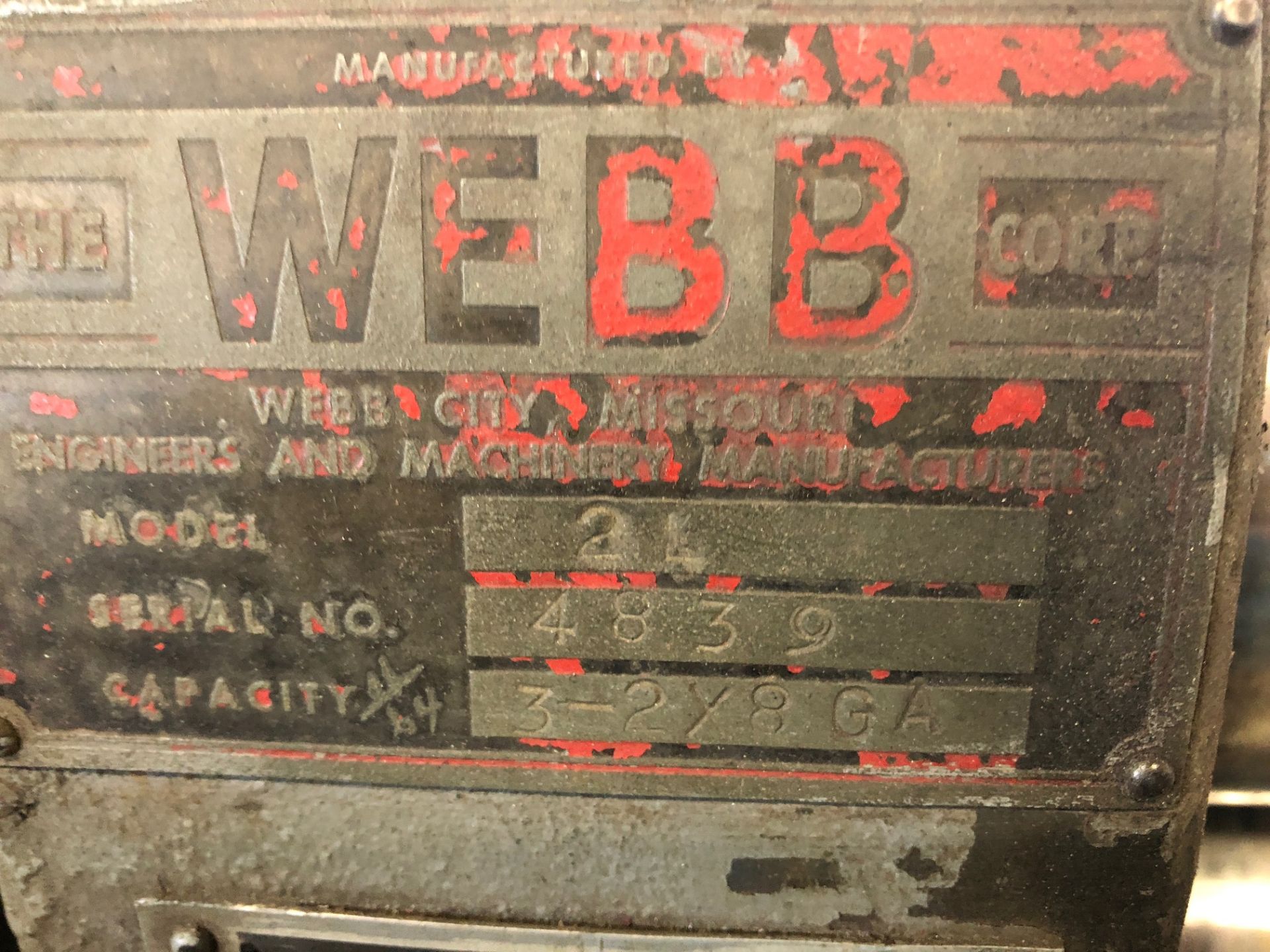 WEBB POWER ROLLS, MODEL 2-1, S/N 4839, 36'' X 5'' ROLLS - LOCATION, MONTREAL, QUEBEC - Image 4 of 5