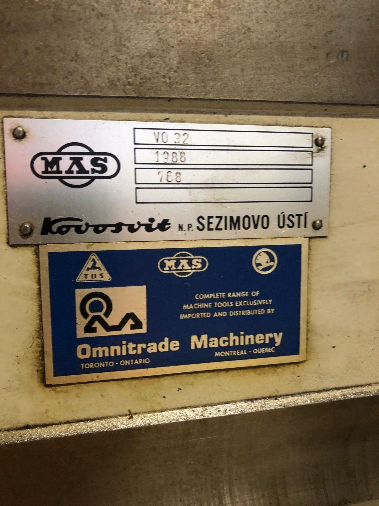 MAS RADIAL DRILL, MODEL V032, S/N 768, 45'' ARM - LOCATION, MONTREAL, QUEBEC - Image 5 of 5